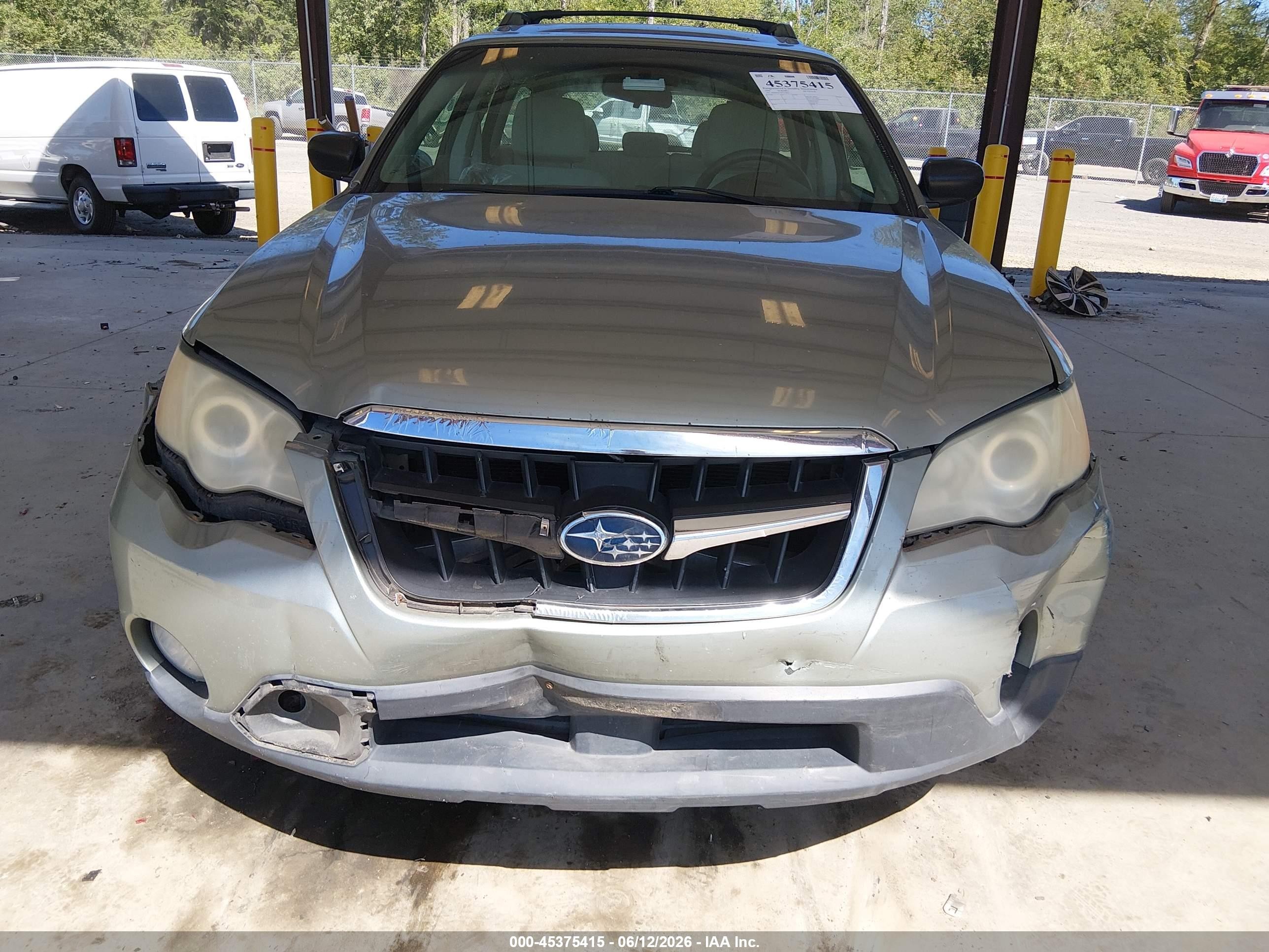 2009 Subaru Outback 2.5i Green vin: 4S4BP61C297343425