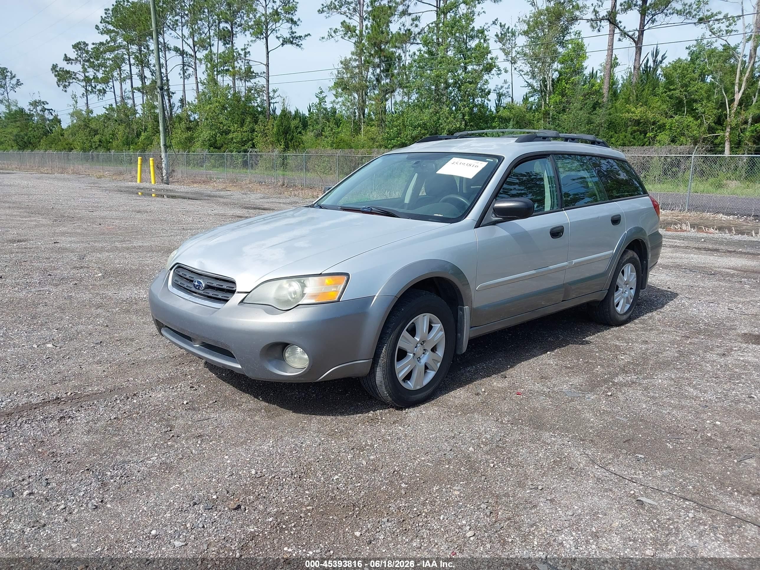 2005 Subaru Outback 2.5i Серебряный vin: 4S4BP61C357388464
