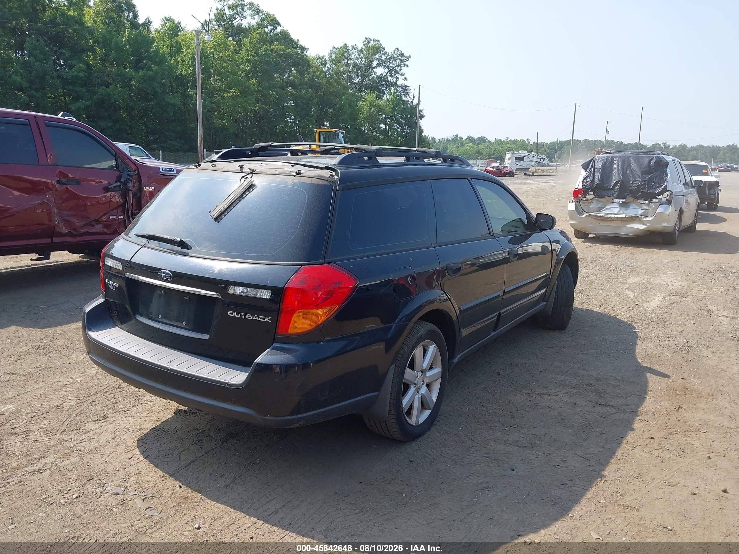 2006 Subaru Outback 2.5i Black vin: 4S4BP61C367332123