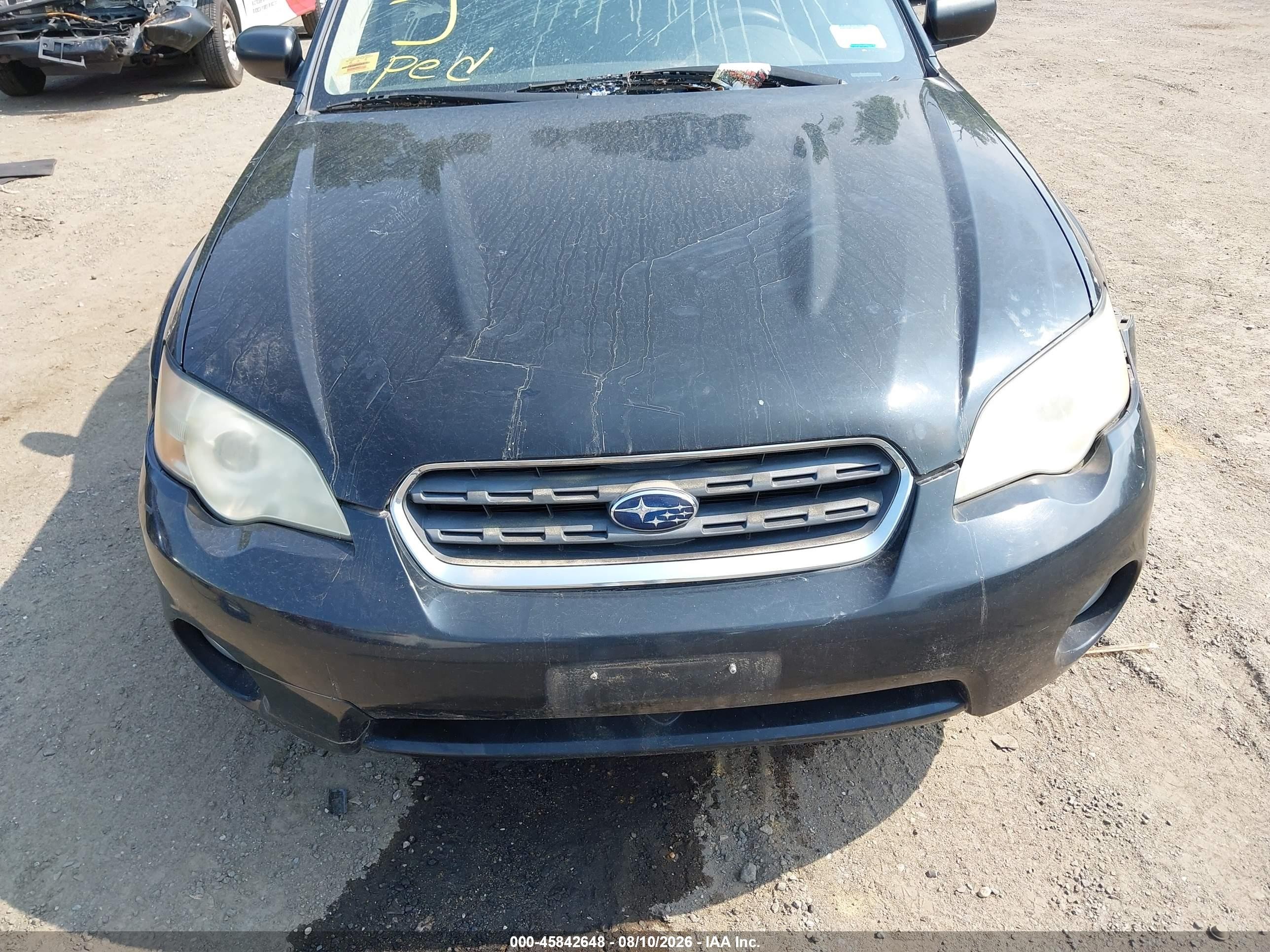 2006 Subaru Outback 2.5i Black vin: 4S4BP61C367332123