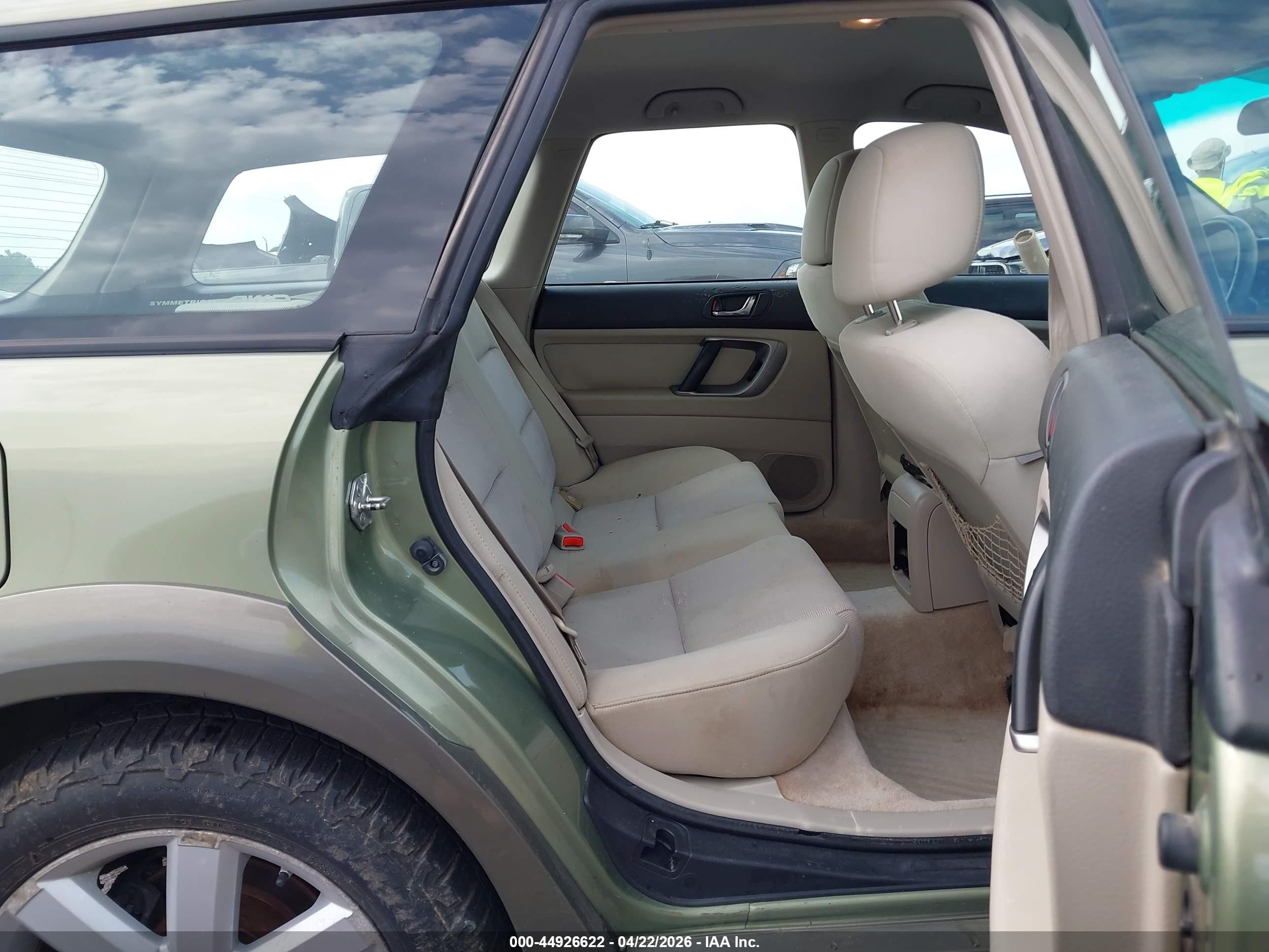 2007 Subaru Outback 2.5i Green vin: 4S4BP61C377305926