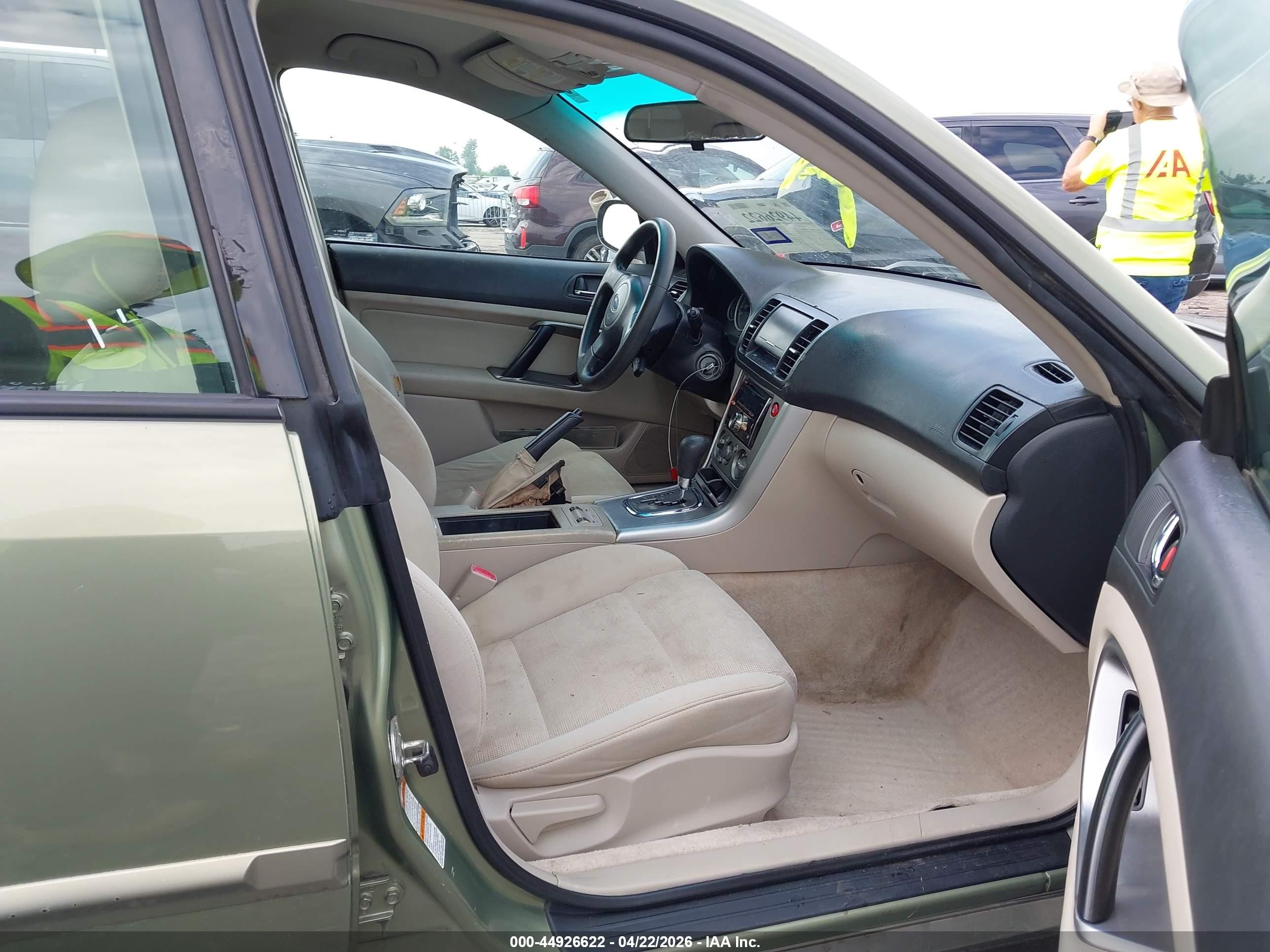2007 Subaru Outback 2.5i Green vin: 4S4BP61C377305926