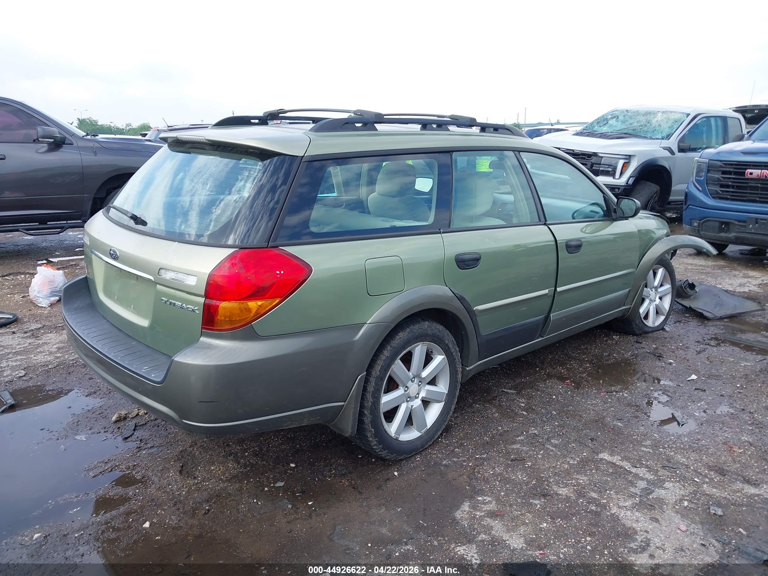 2007 Subaru Outback 2.5i Green vin: 4S4BP61C377305926
