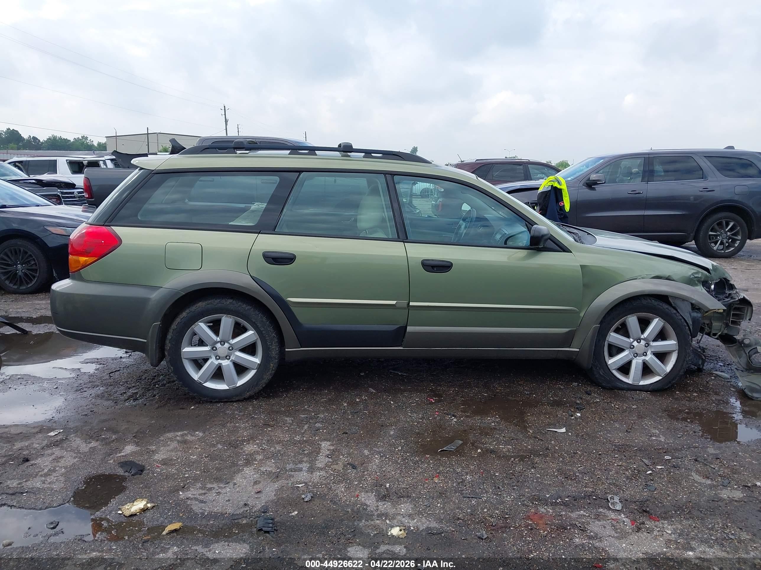 2007 Subaru Outback 2.5i Green vin: 4S4BP61C377305926