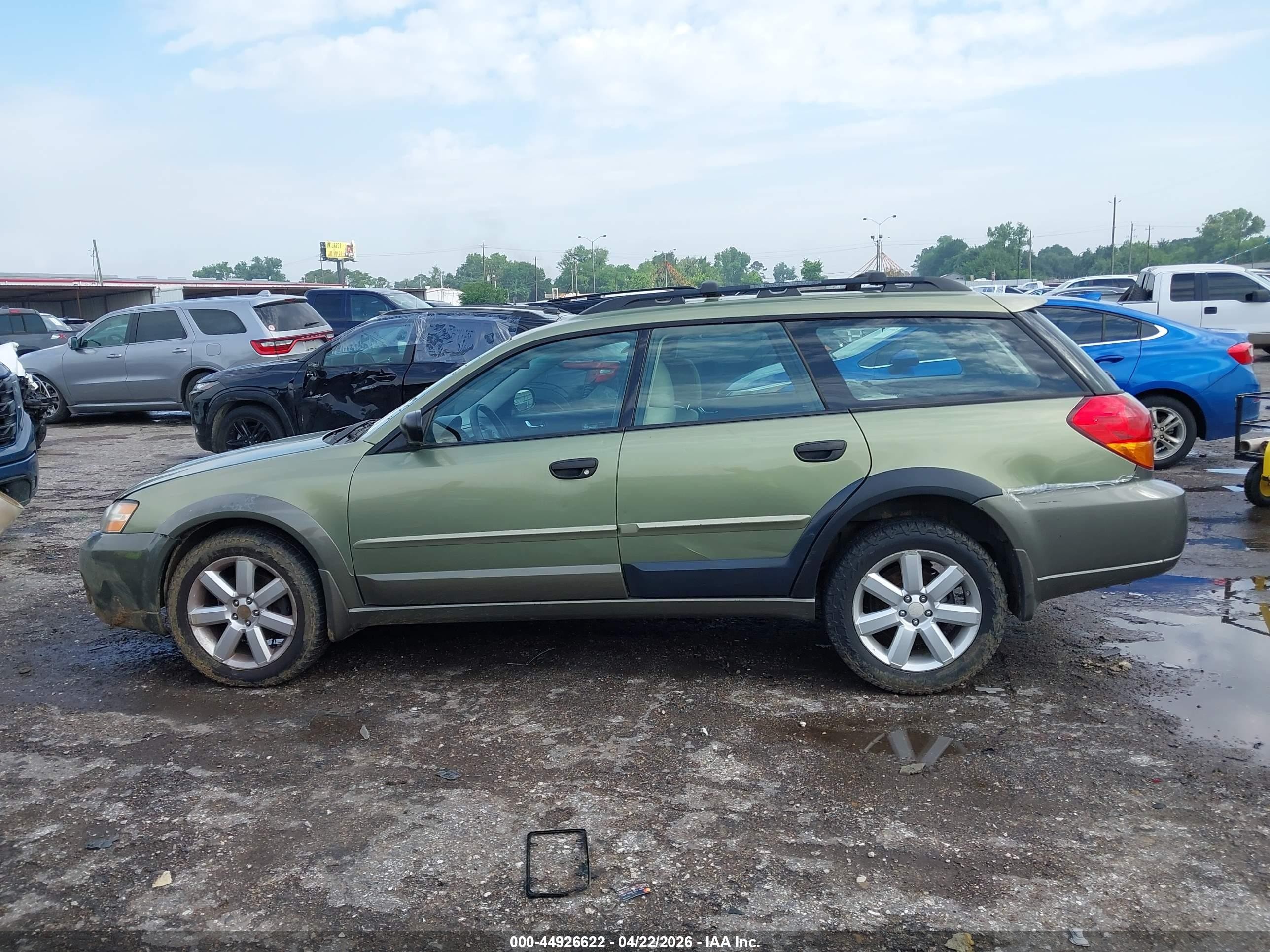 2007 Subaru Outback 2.5i Green vin: 4S4BP61C377305926