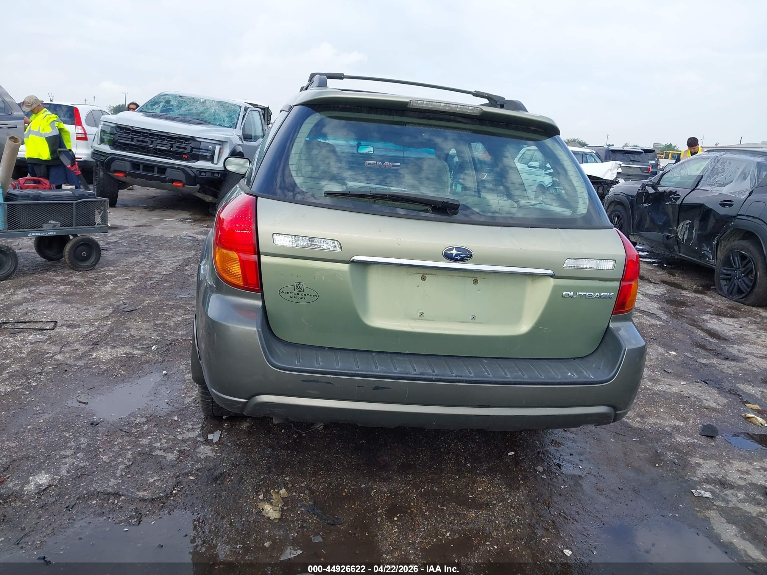 2007 Subaru Outback 2.5i Green vin: 4S4BP61C377305926