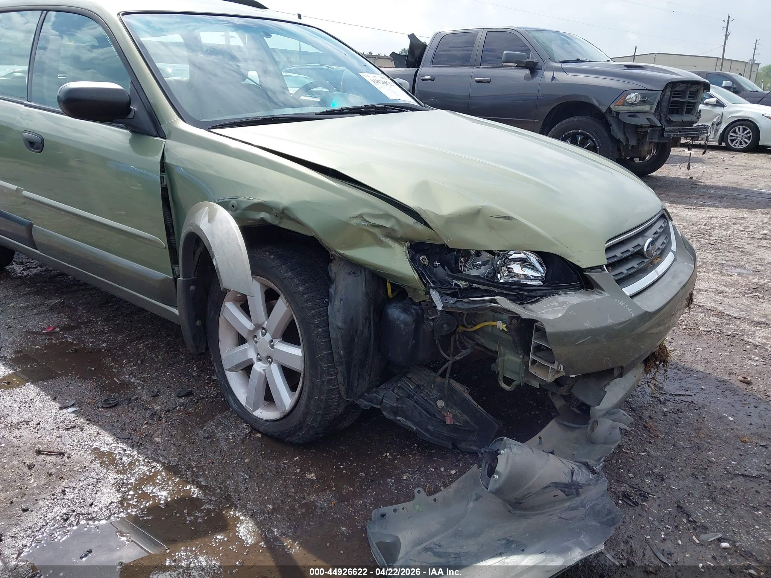 2007 Subaru Outback 2.5i Green vin: 4S4BP61C377305926