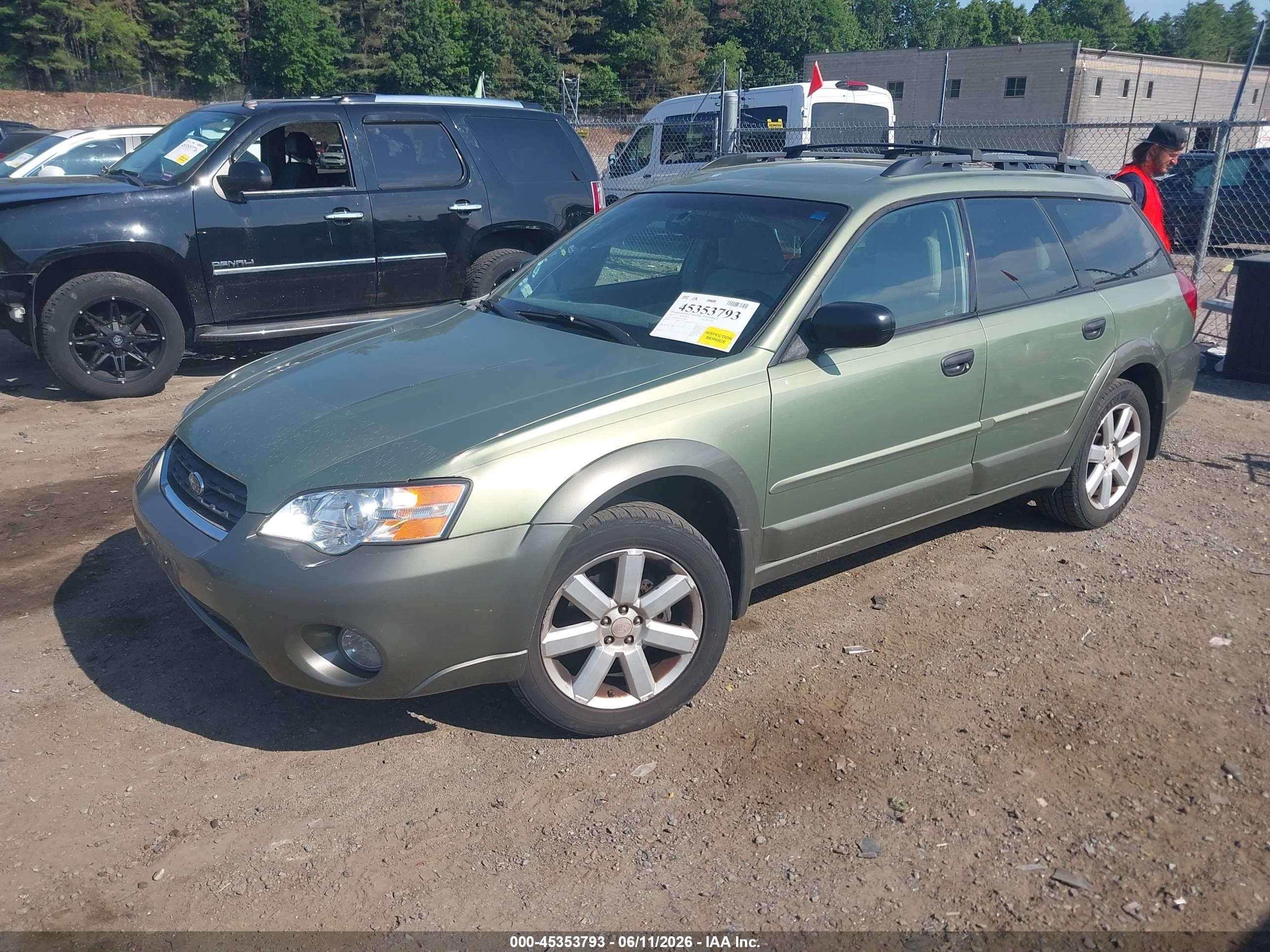 2007 Subaru Outback 2.5i Green vin: 4S4BP61C377325626