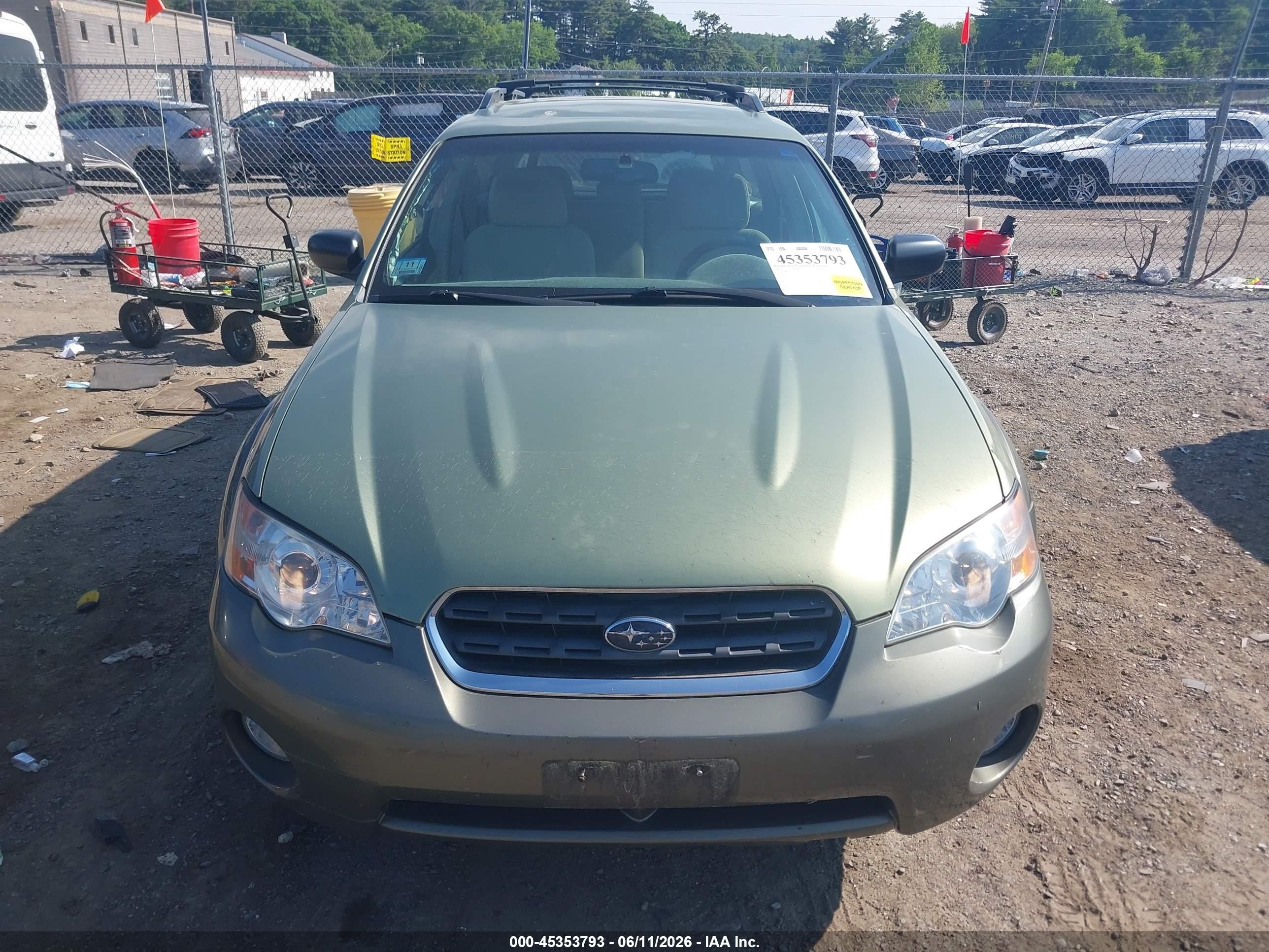 2007 Subaru Outback 2.5i Green vin: 4S4BP61C377325626