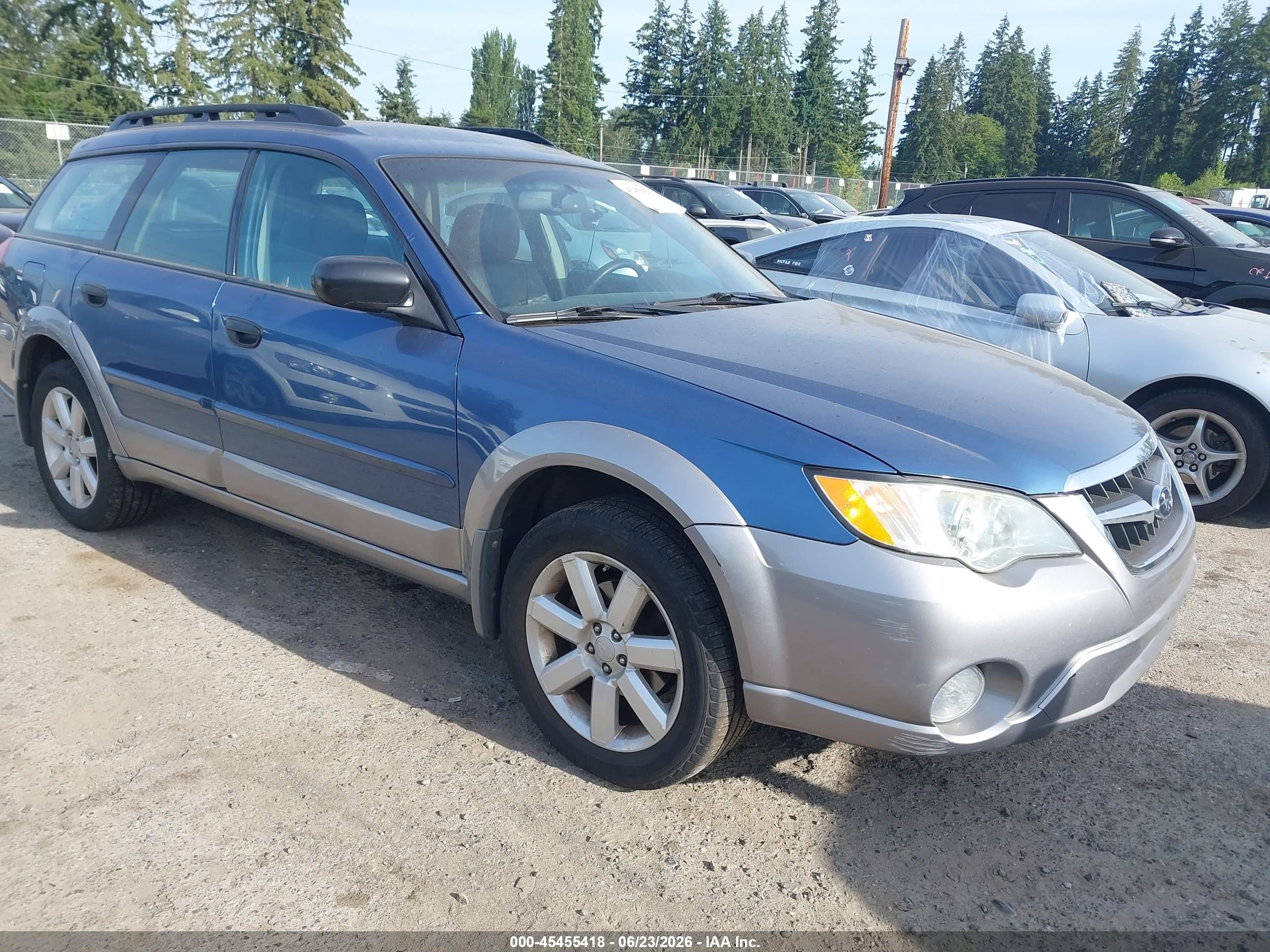 2008 Subaru Outback (natl) I Blue vin: 4S4BP61C386364711