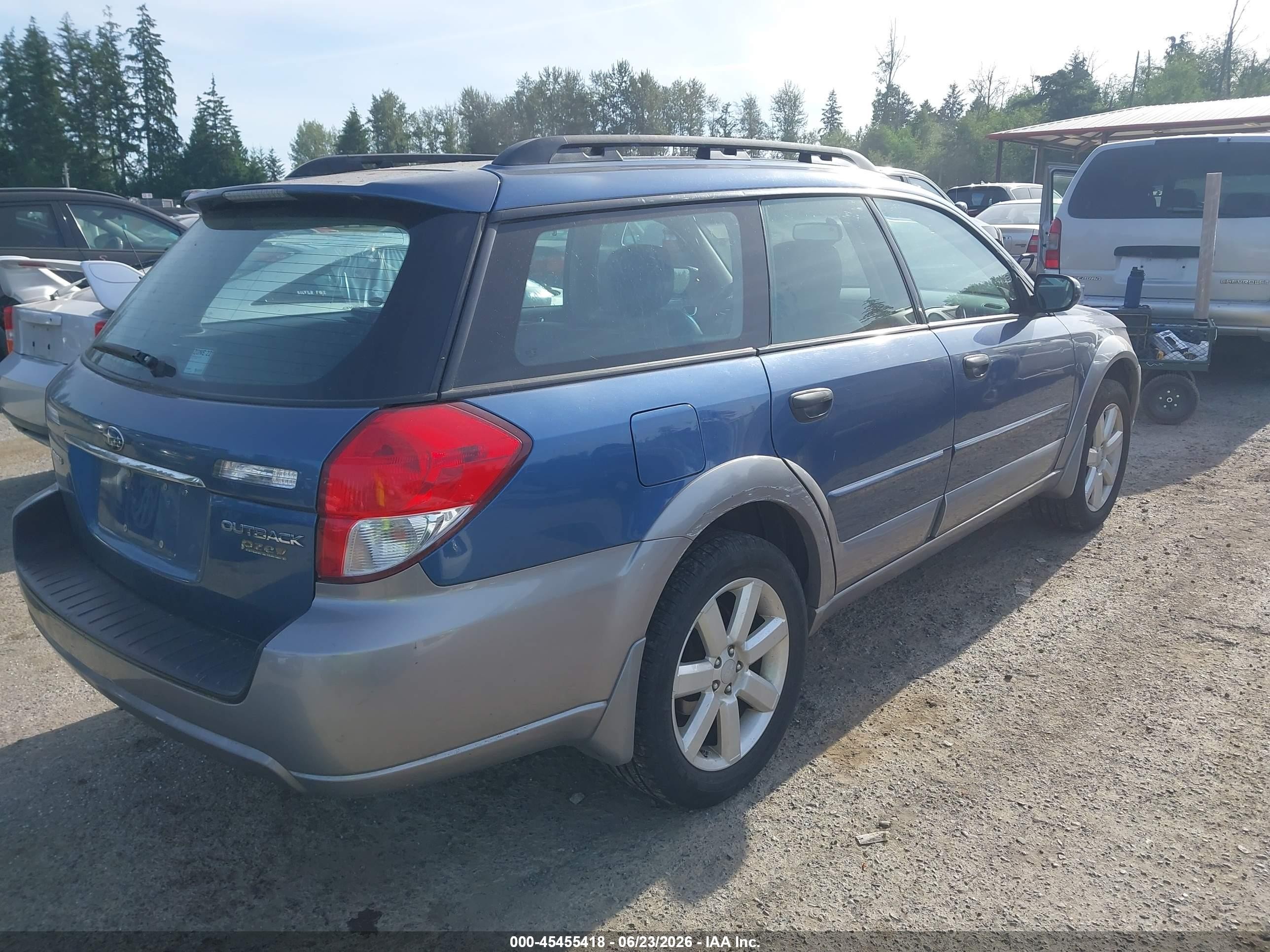 2008 Subaru Outback (natl) I Blue vin: 4S4BP61C386364711