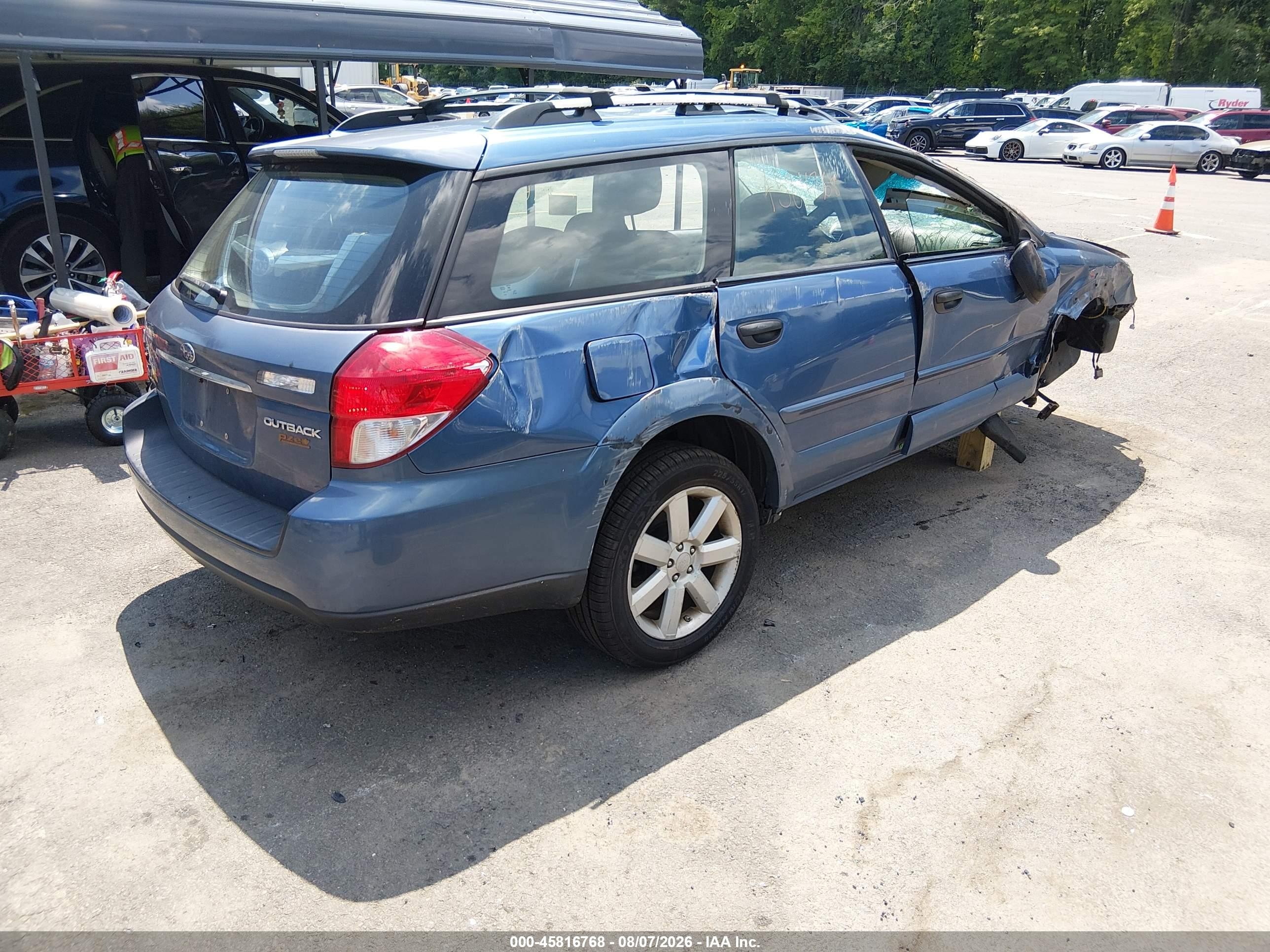 2008 Subaru Outback 2.5i/2.5i L.l. Bean Edition Blue vin: 4S4BP61C387349202