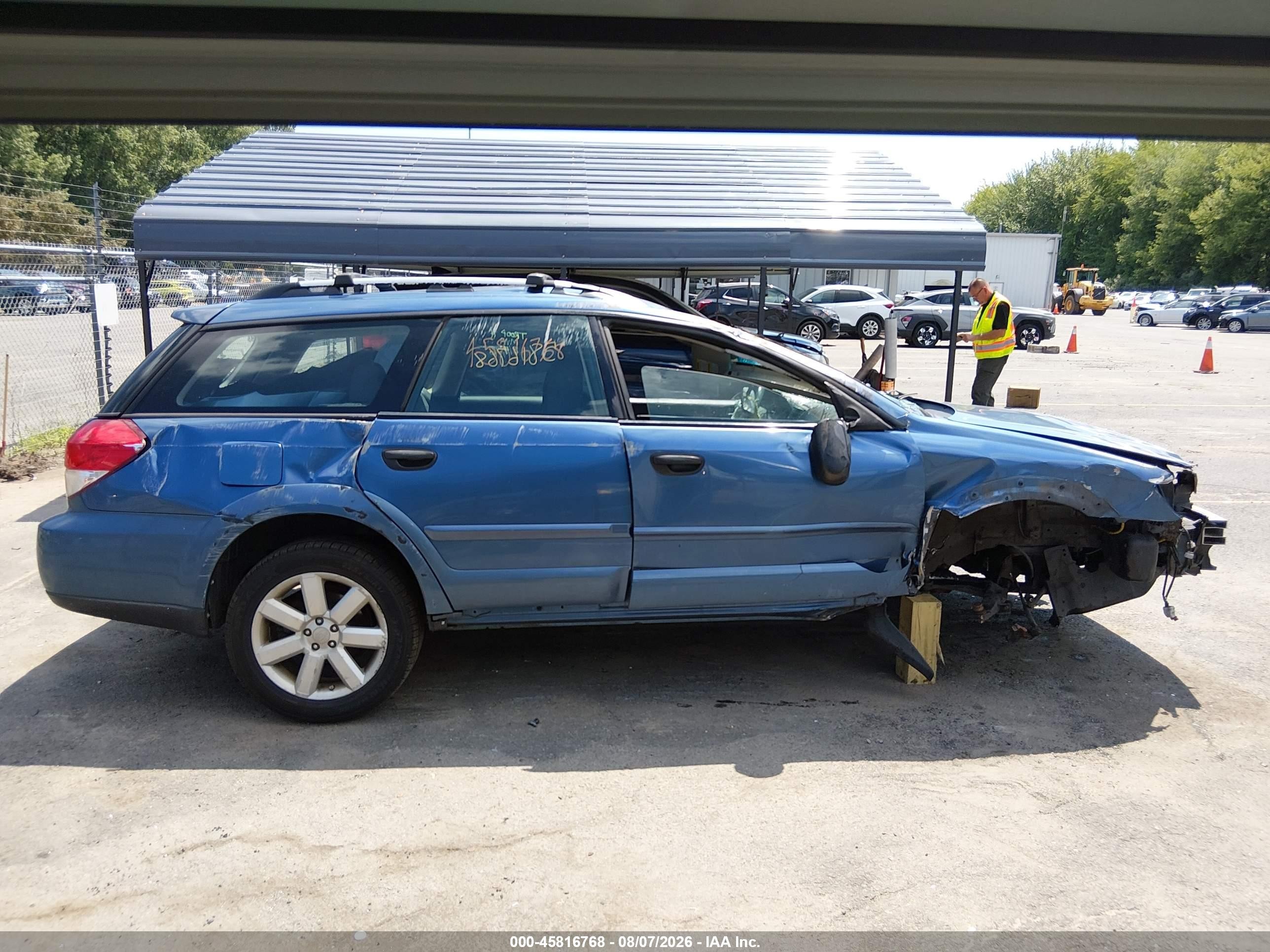 2008 Subaru Outback 2.5i/2.5i L.l. Bean Edition Blue vin: 4S4BP61C387349202