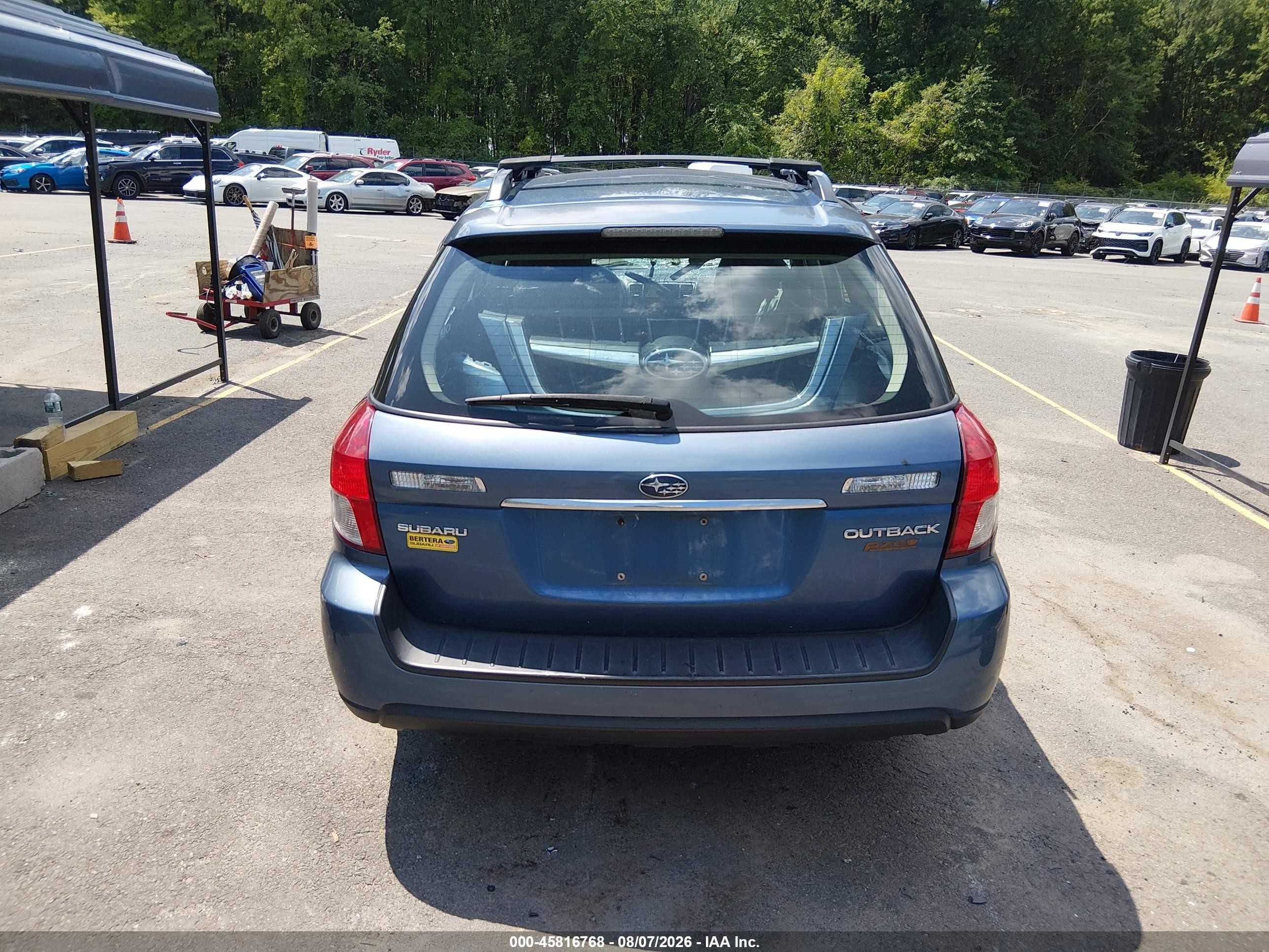 2008 Subaru Outback 2.5i/2.5i L.l. Bean Edition Blue vin: 4S4BP61C387349202