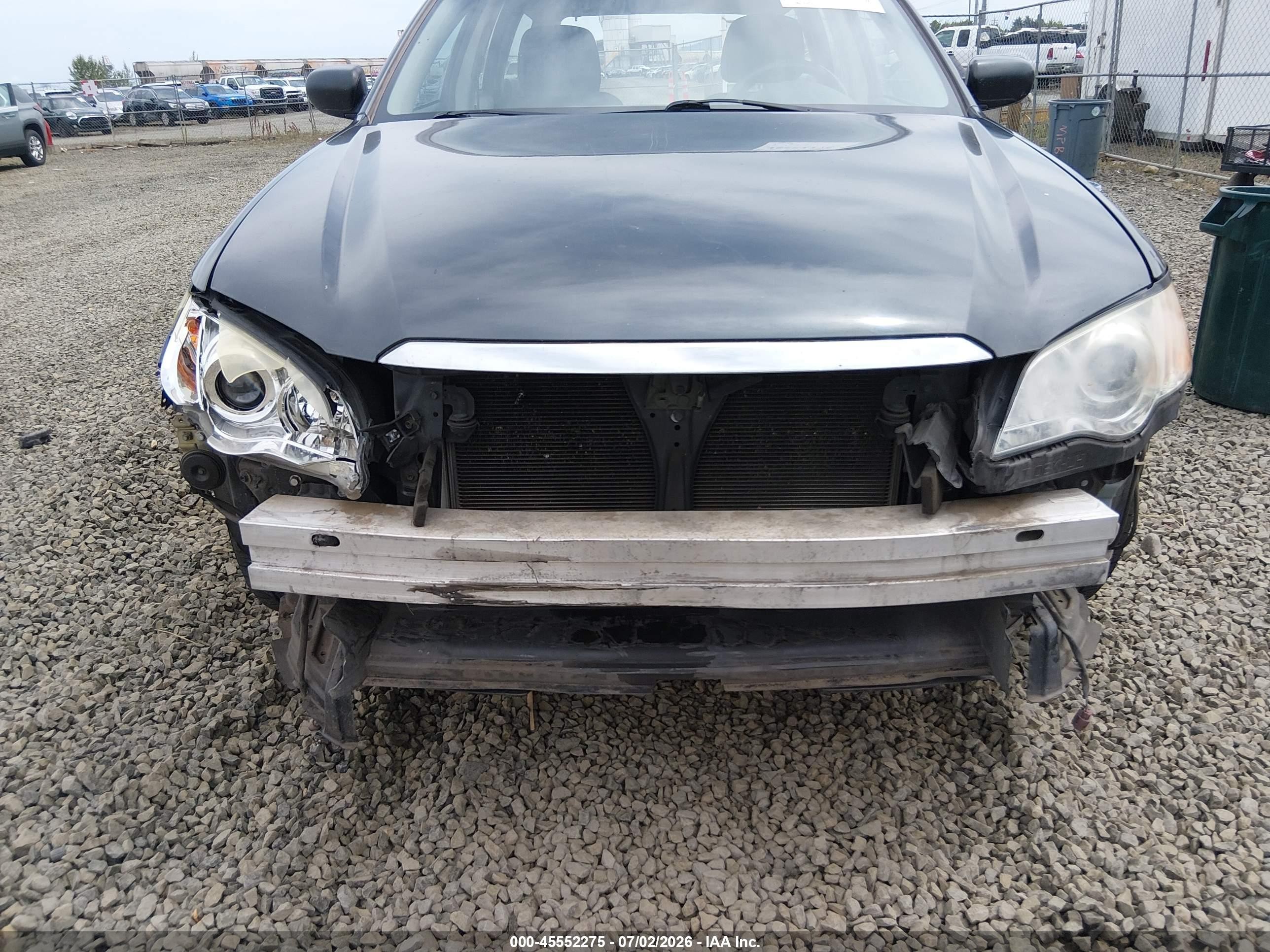 2009 Subaru Outback 2.5i Black vin: 4S4BP61C397326567