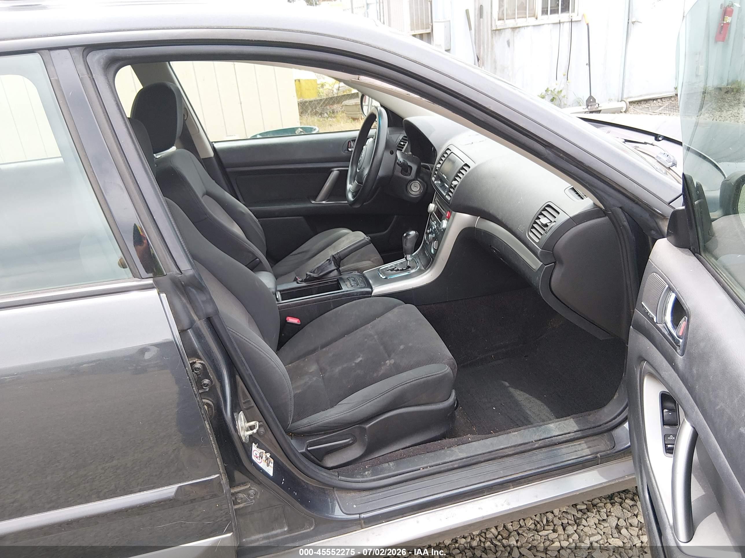 2009 Subaru Outback 2.5i Black vin: 4S4BP61C397326567