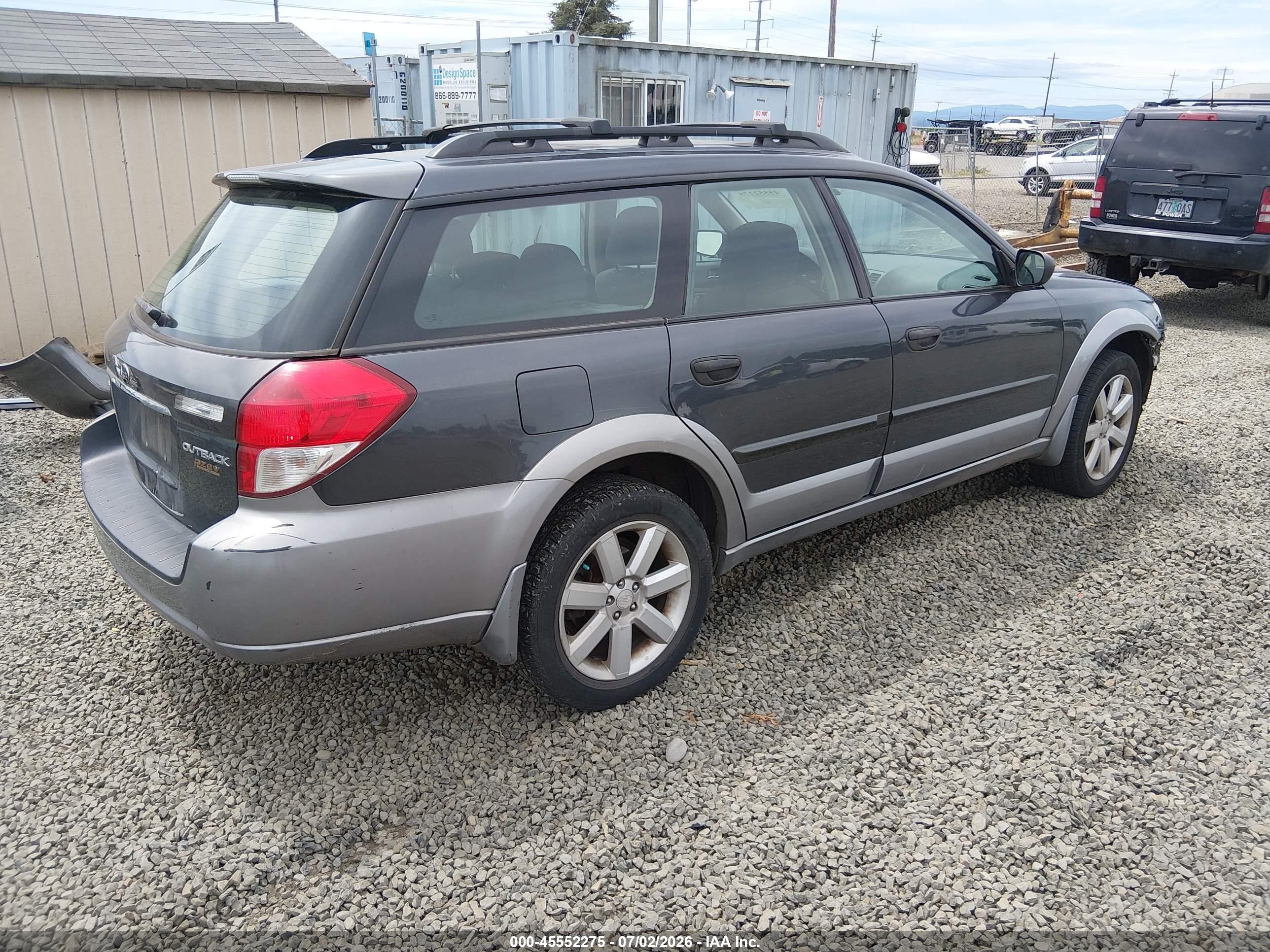 2009 Subaru Outback 2.5i Black vin: 4S4BP61C397326567
