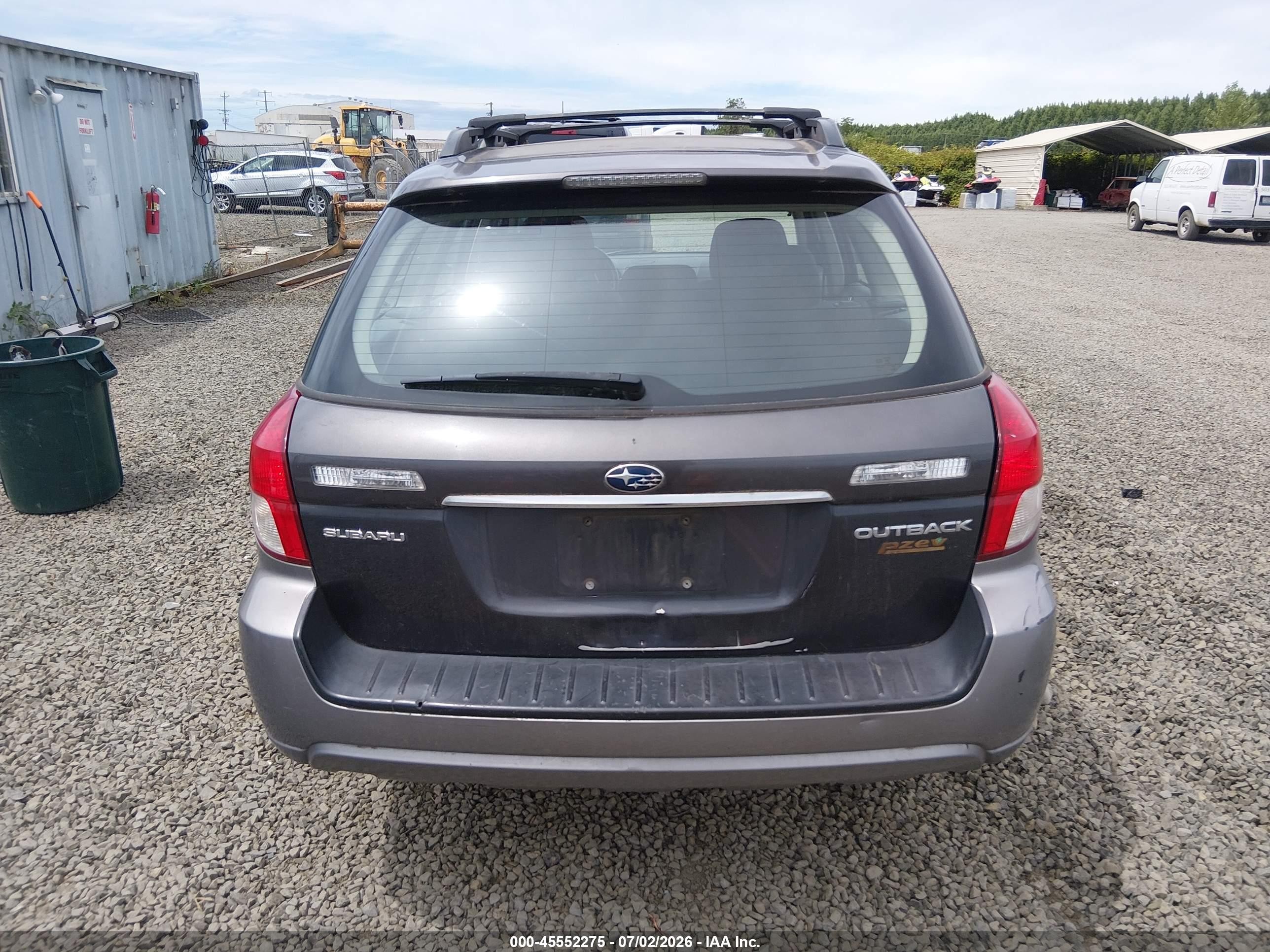 2009 Subaru Outback 2.5i Black vin: 4S4BP61C397326567