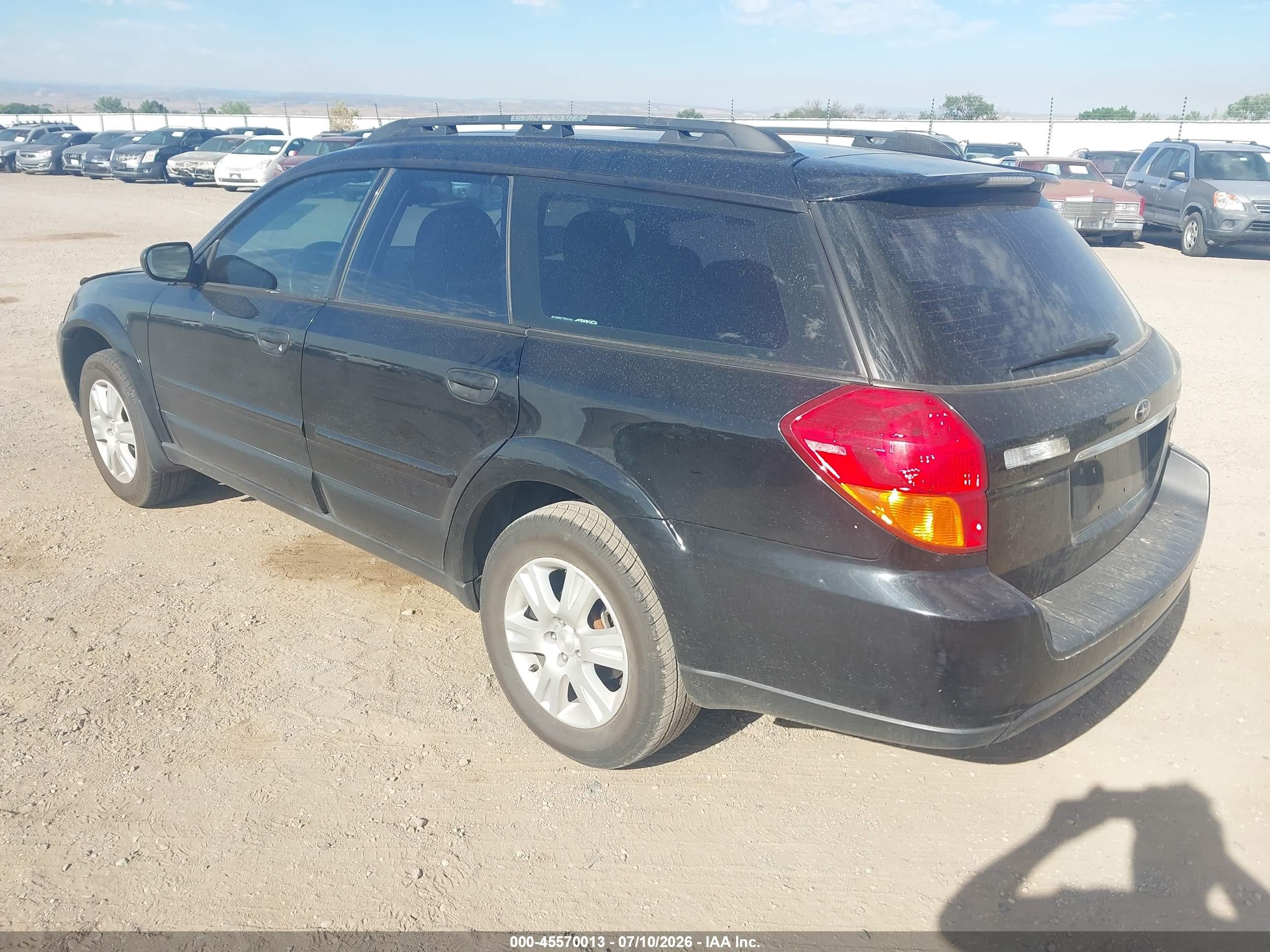 2005 Subaru Outback 2.5i Black vin: 4S4BP61C457352976