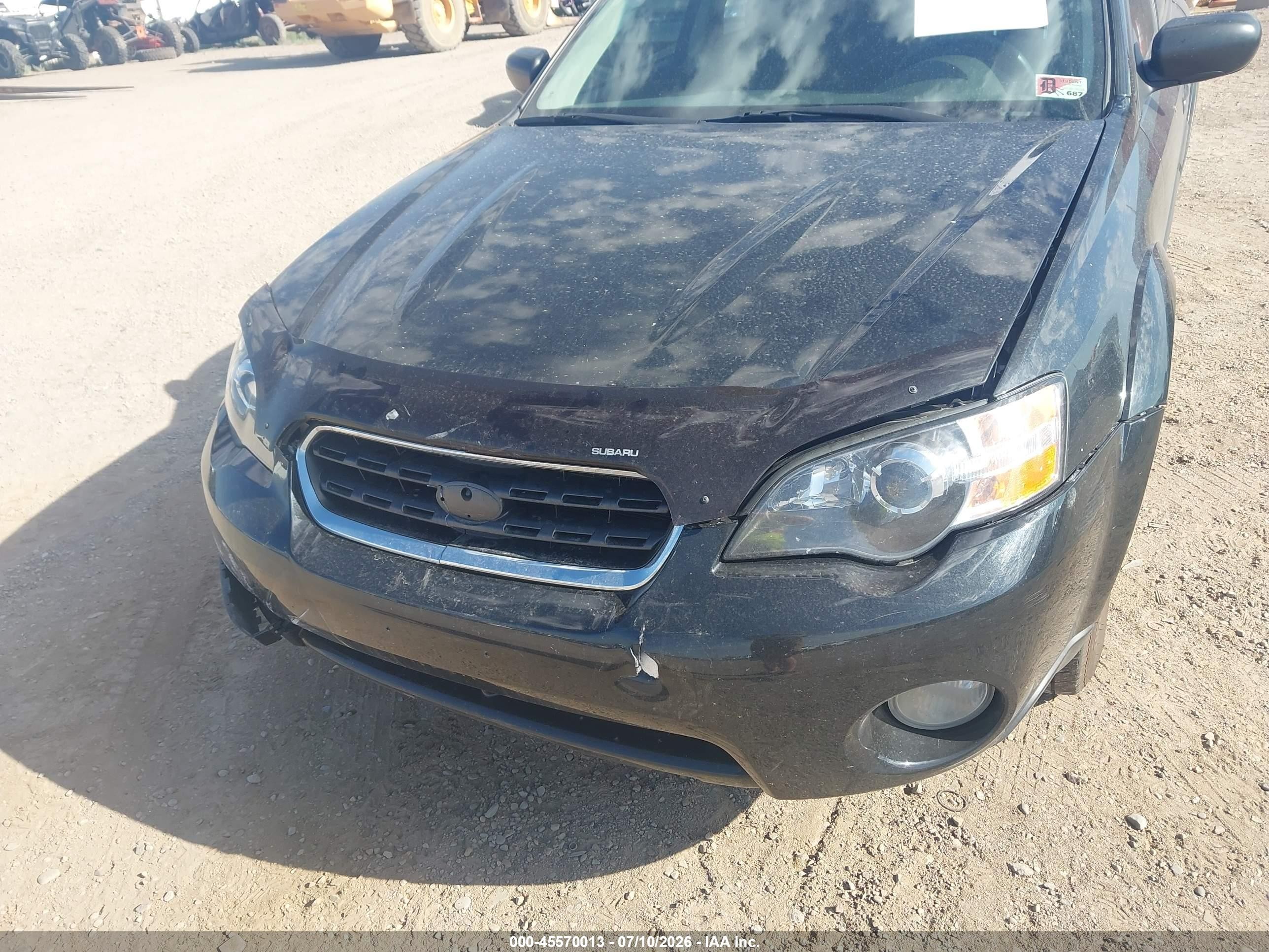 2005 Subaru Outback 2.5i Black vin: 4S4BP61C457352976