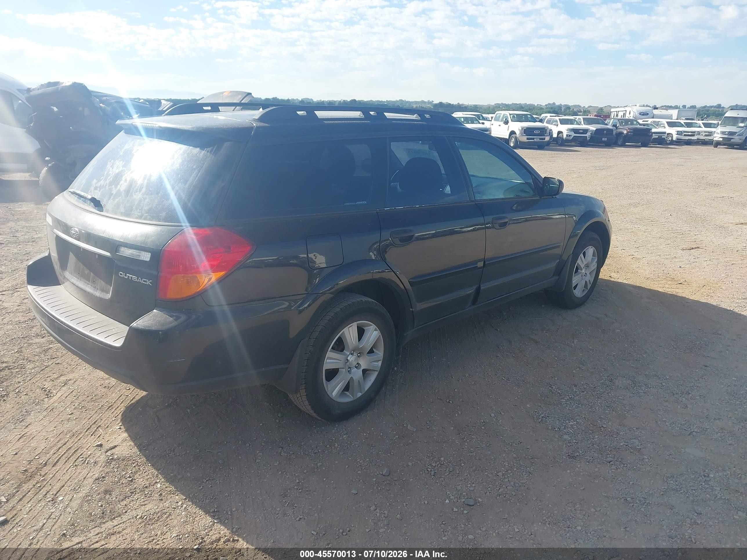 2005 Subaru Outback 2.5i Black vin: 4S4BP61C457352976