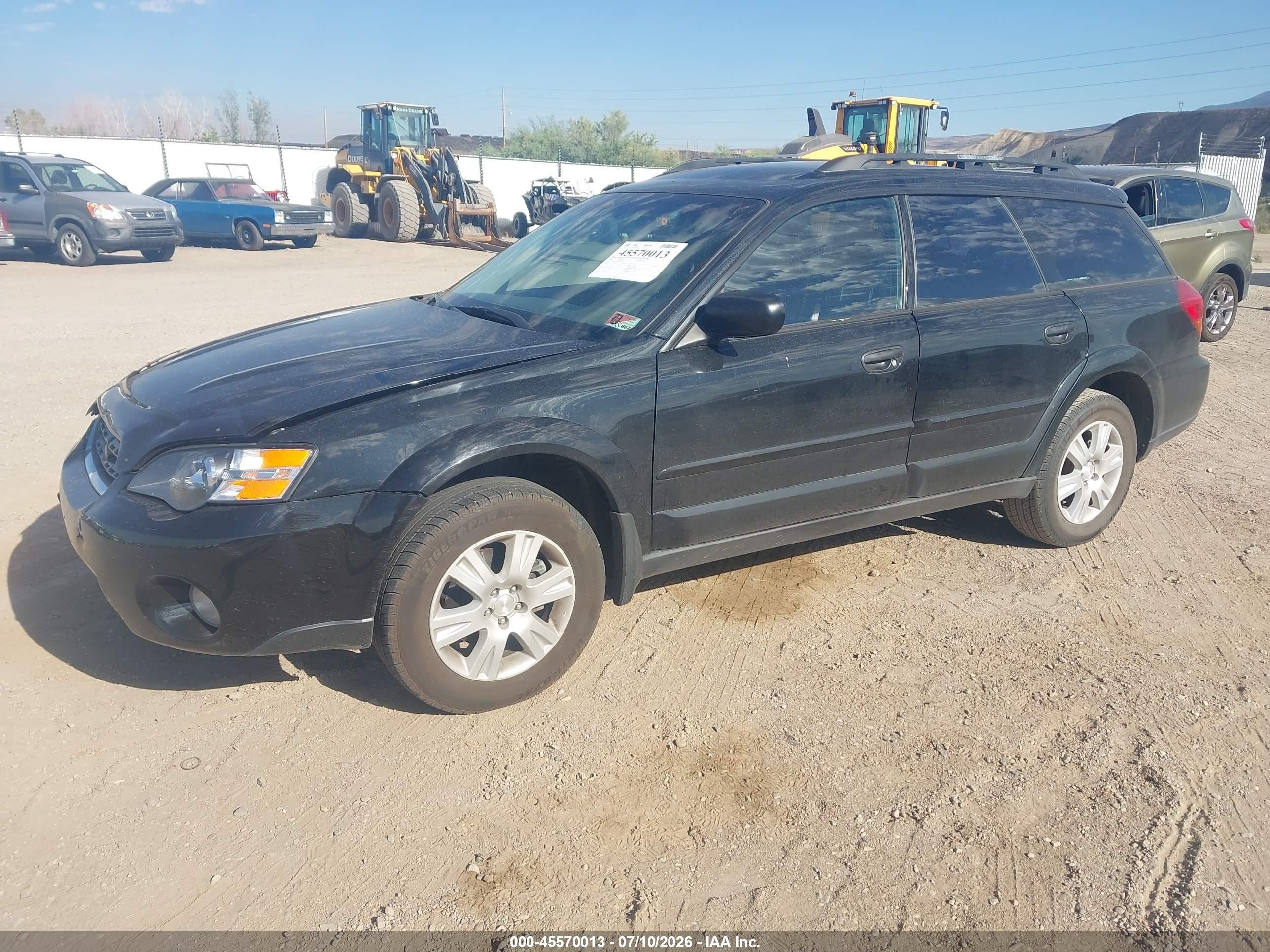 2005 Subaru Outback 2.5i Black vin: 4S4BP61C457352976