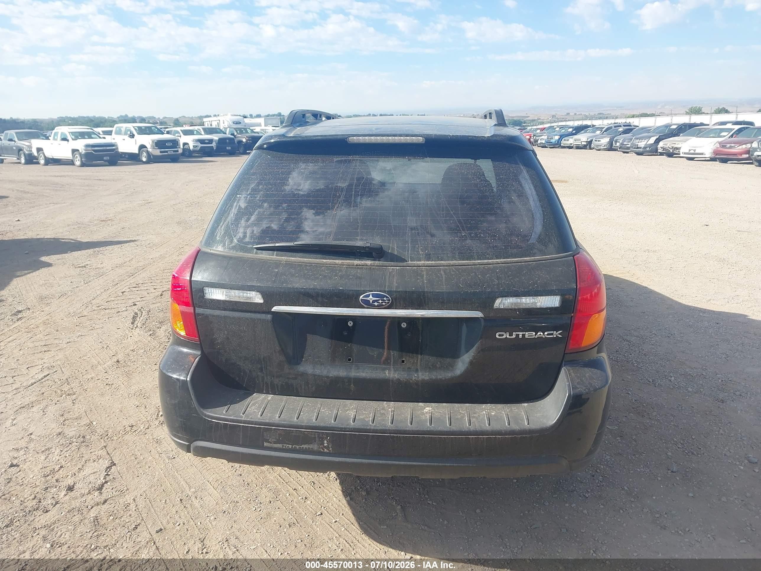 2005 Subaru Outback 2.5i Black vin: 4S4BP61C457352976