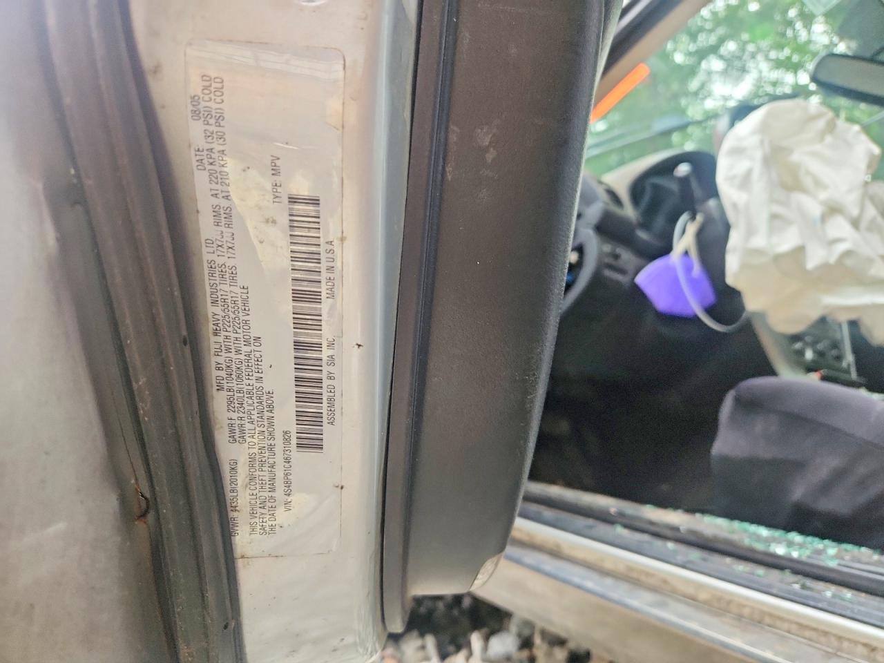 2006 Subaru Legacy Outback 2.5i Серебряный vin: 4S4BP61C467310826