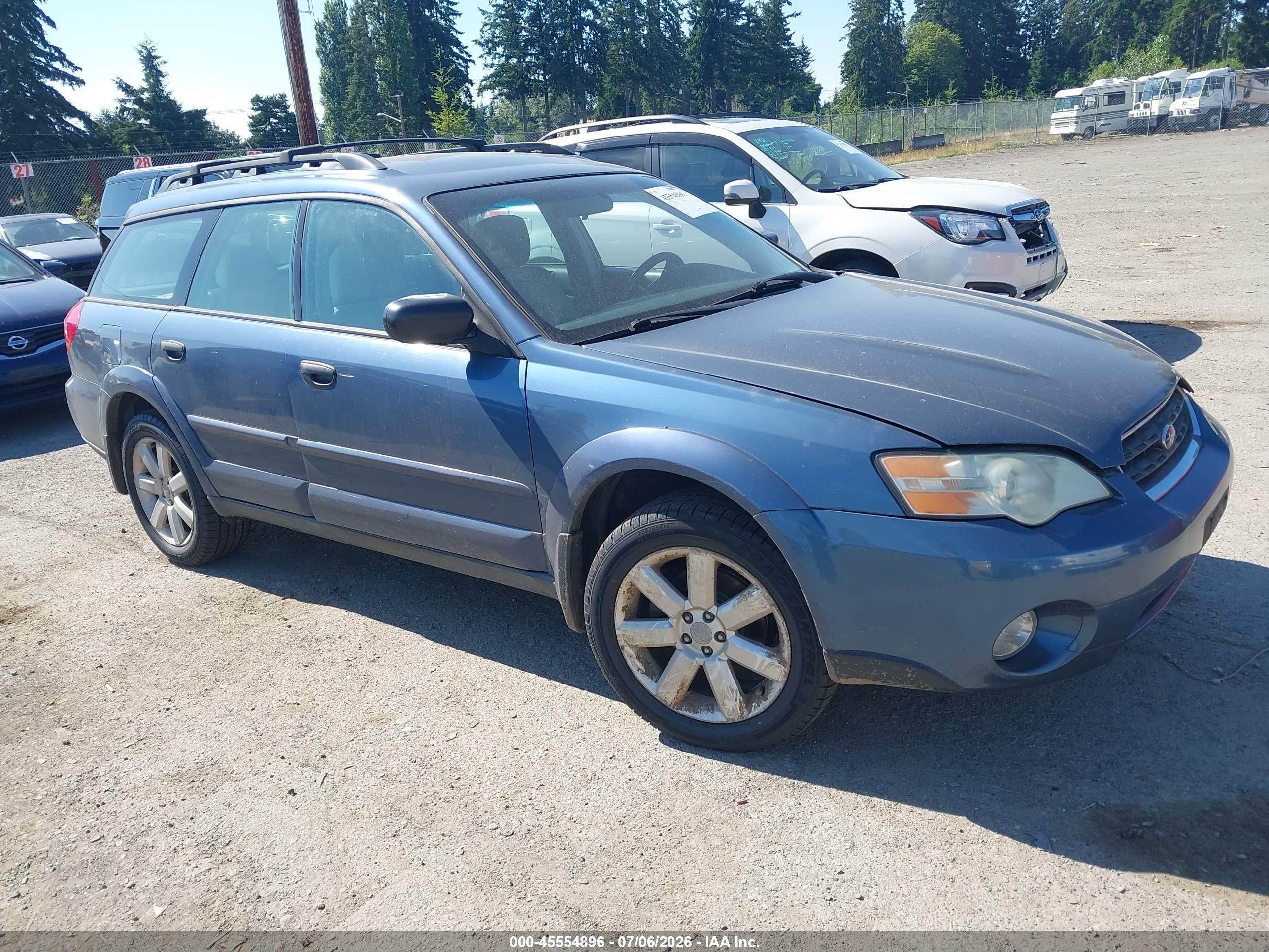 2006 Subaru Outback 2.5i Blue vin: 4S4BP61C467336665