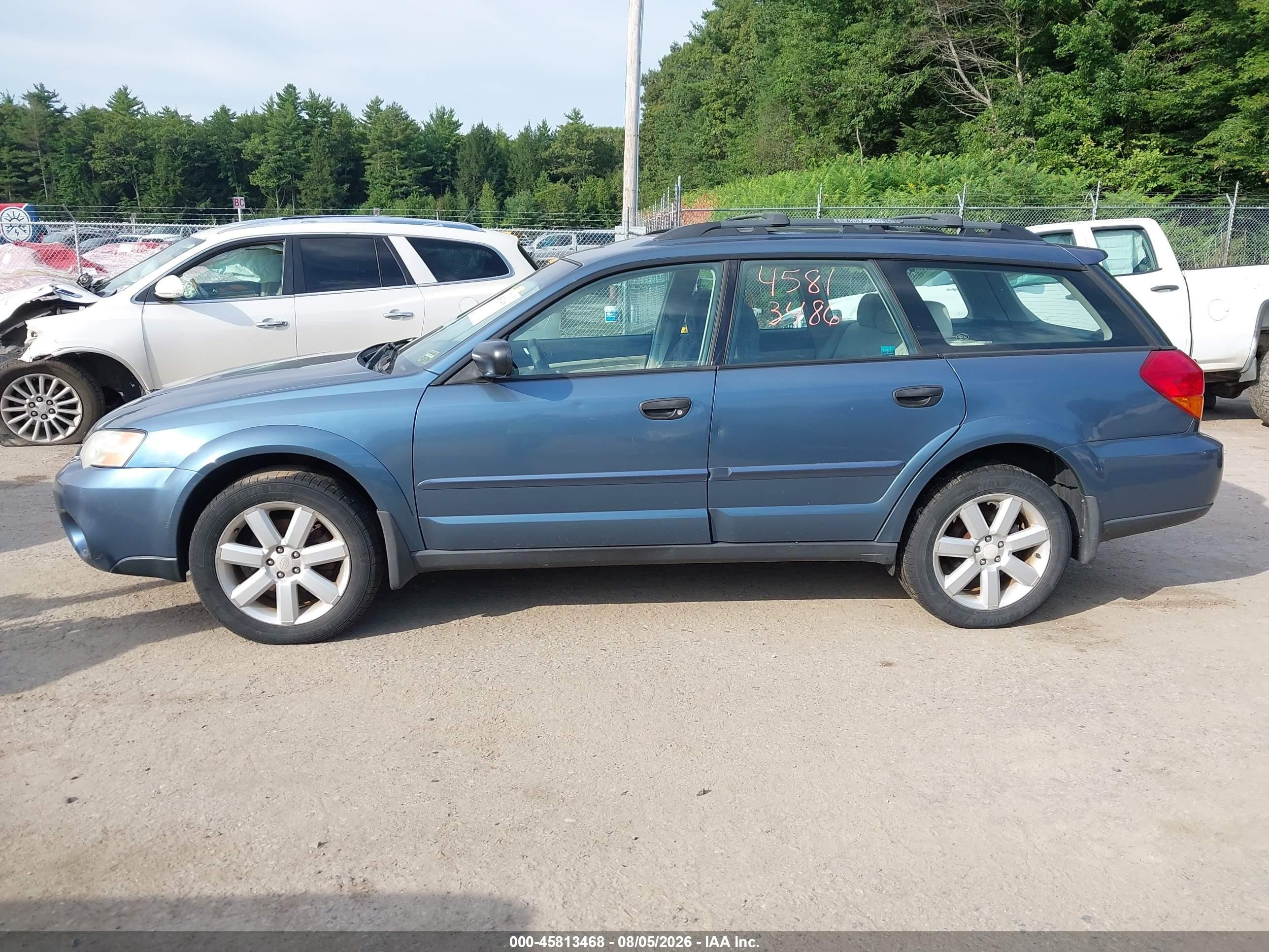2006 Subaru Outback 2.5i Blue vin: 4S4BP61C467340246