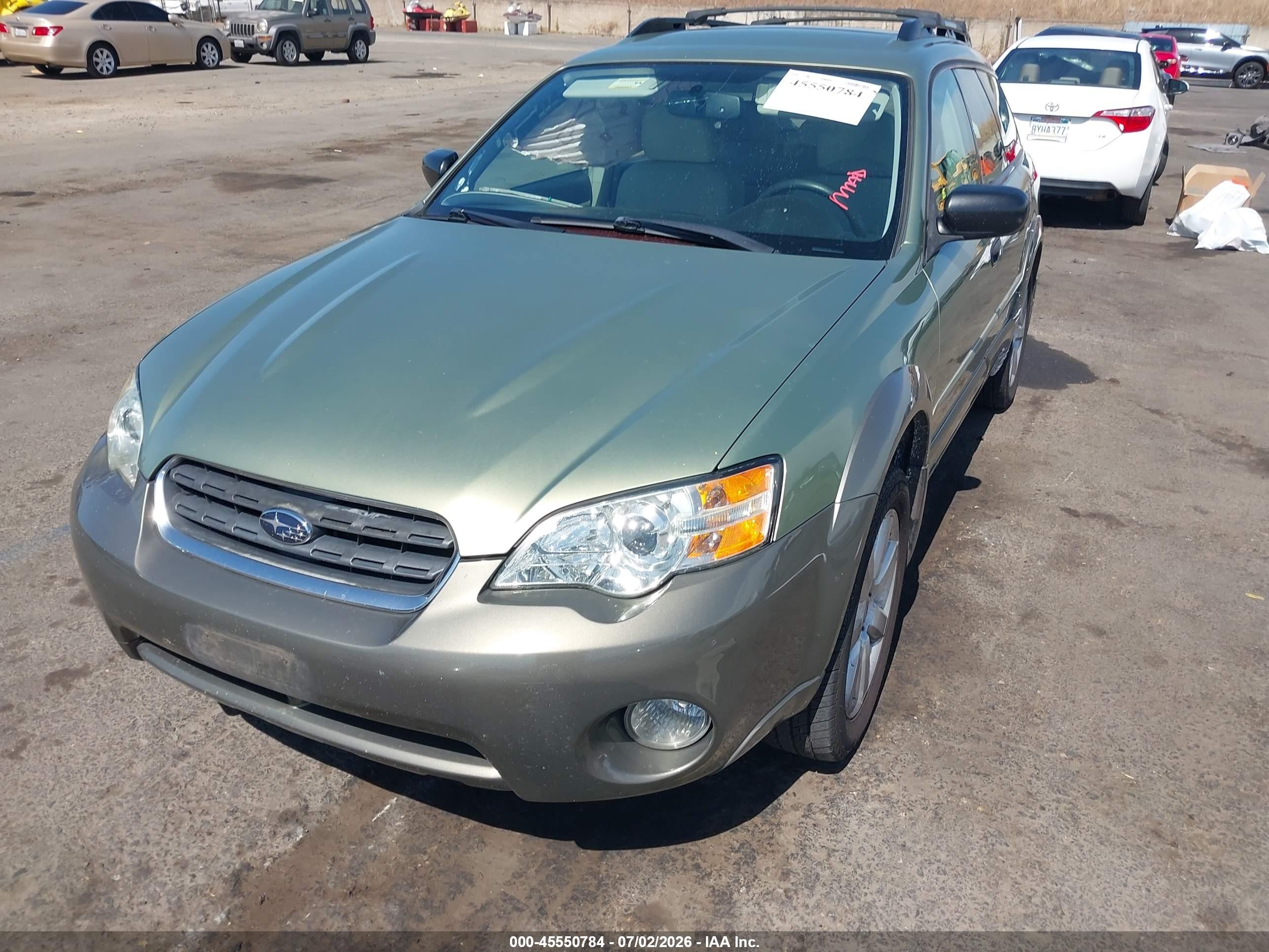 2007 Subaru Outback 2.5i Green vin: 4S4BP61C476321767