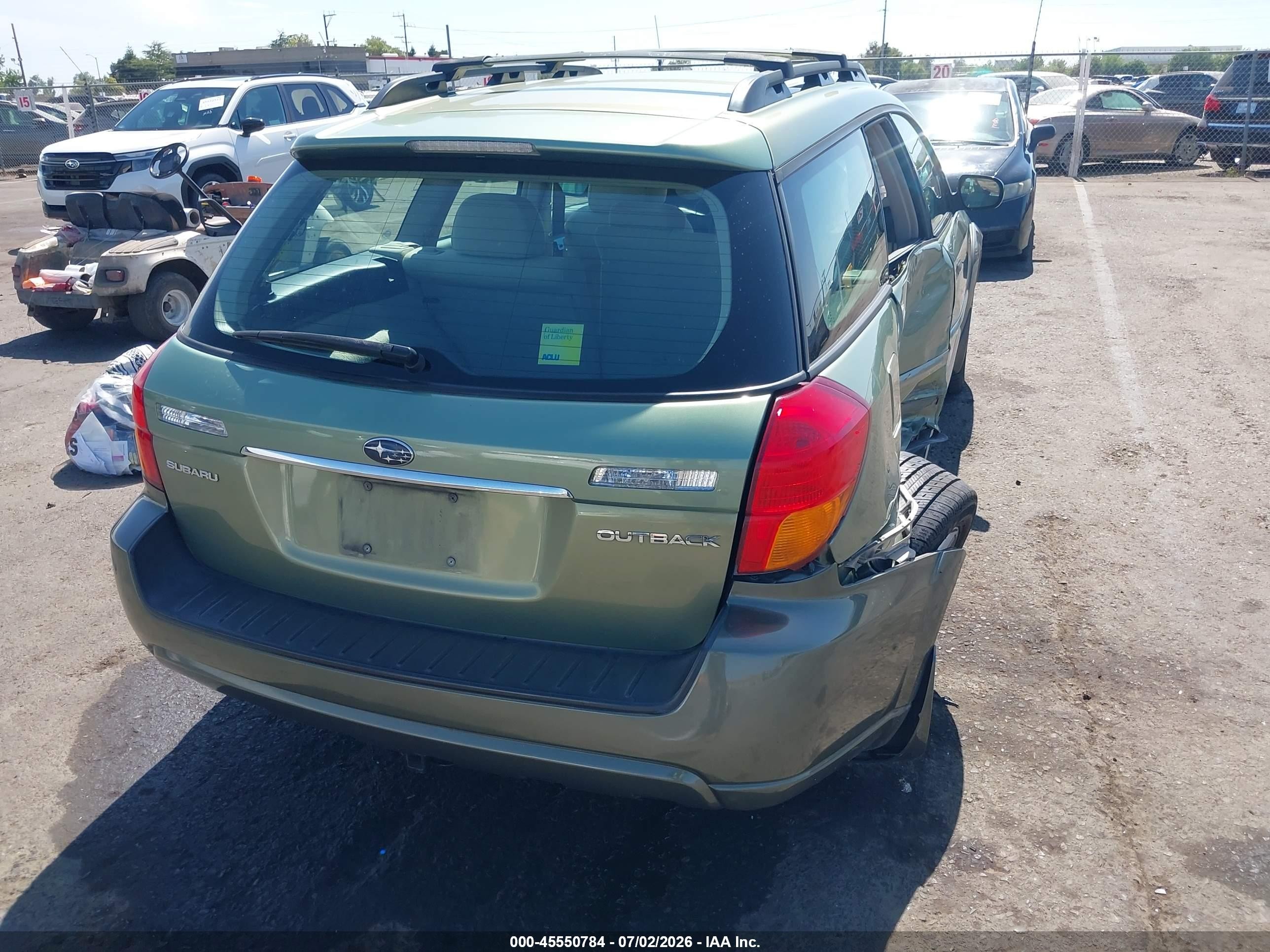 2007 Subaru Outback 2.5i Green vin: 4S4BP61C476321767