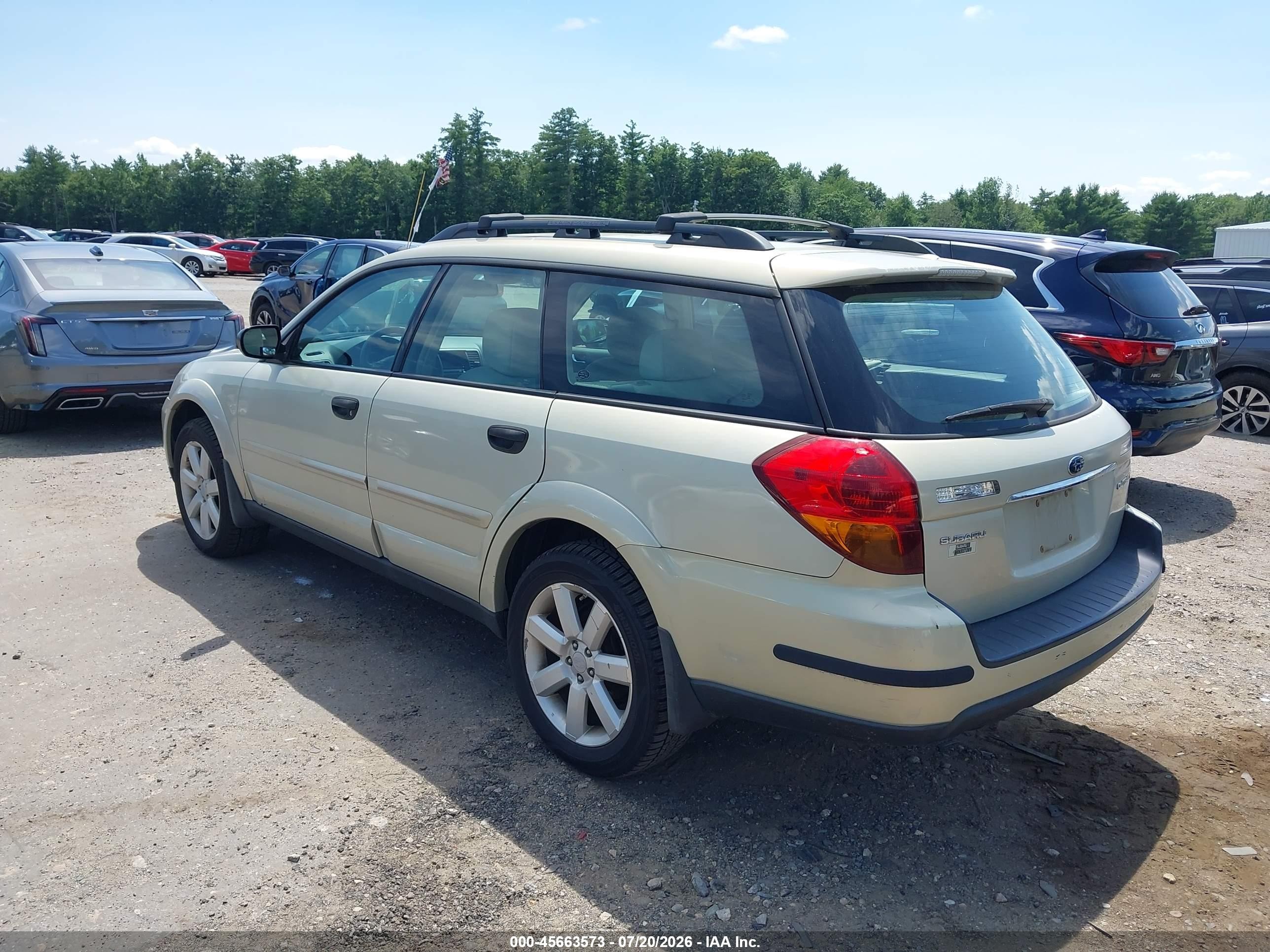 2007 Subaru Outback 2.5i Tan vin: 4S4BP61C477326090