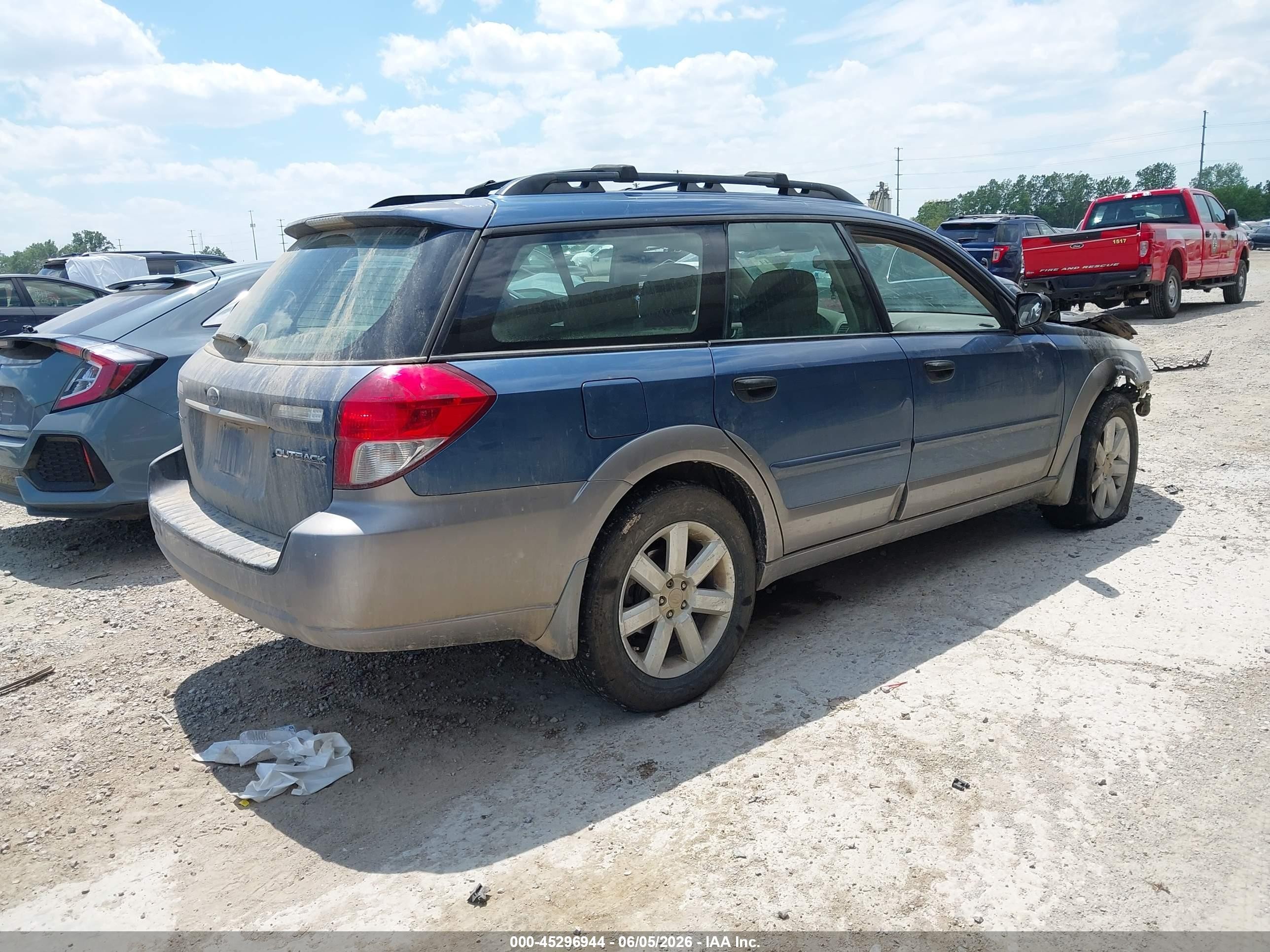2008 Subaru Outback 2.5i/2.5i L.l. Bean Edition Blue vin: 4S4BP61C487307458