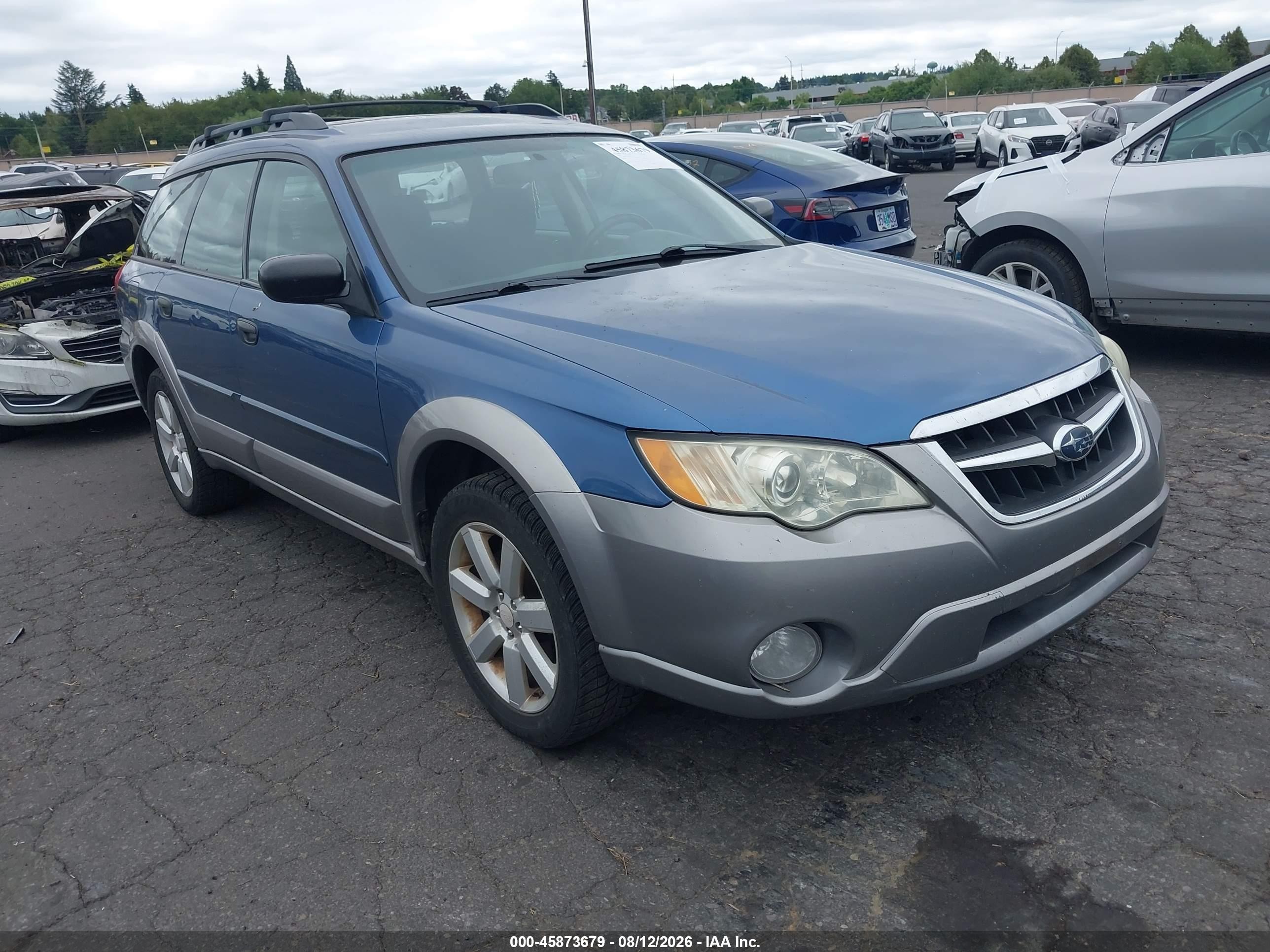 2008 Subaru Outback 2.5i/2.5i L.l. Bean Edition Blue vin: 4S4BP61C487311414