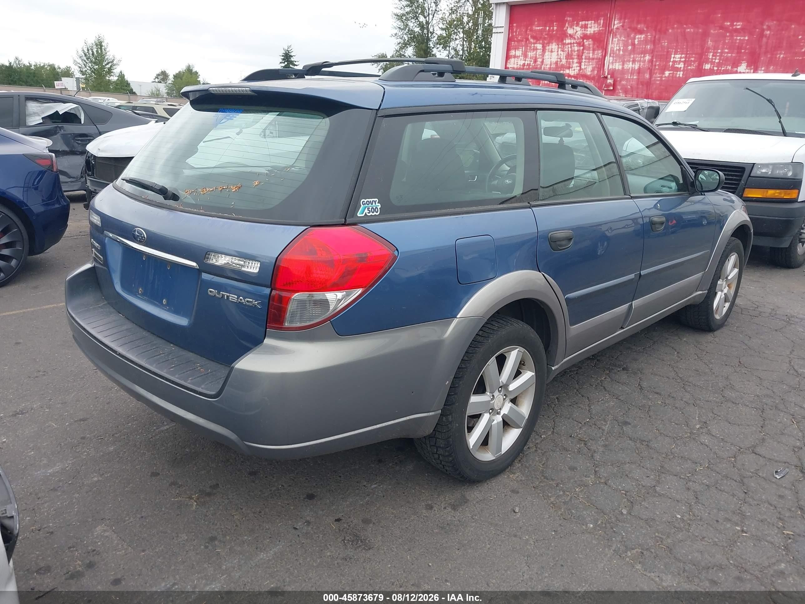 2008 Subaru Outback 2.5i/2.5i L.l. Bean Edition Blue vin: 4S4BP61C487311414