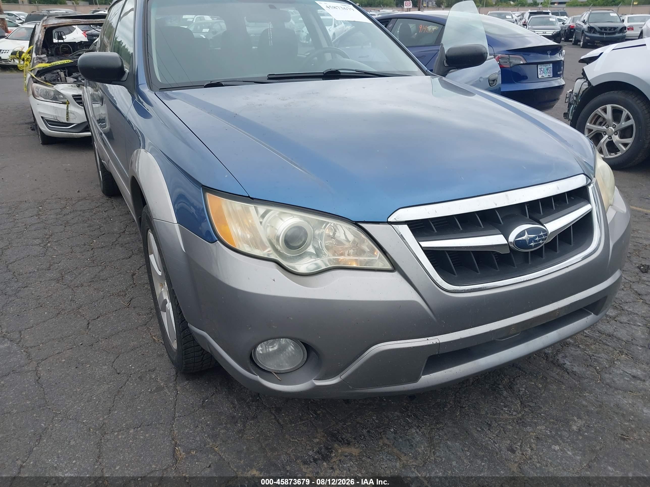 2008 Subaru Outback 2.5i/2.5i L.l. Bean Edition Blue vin: 4S4BP61C487311414