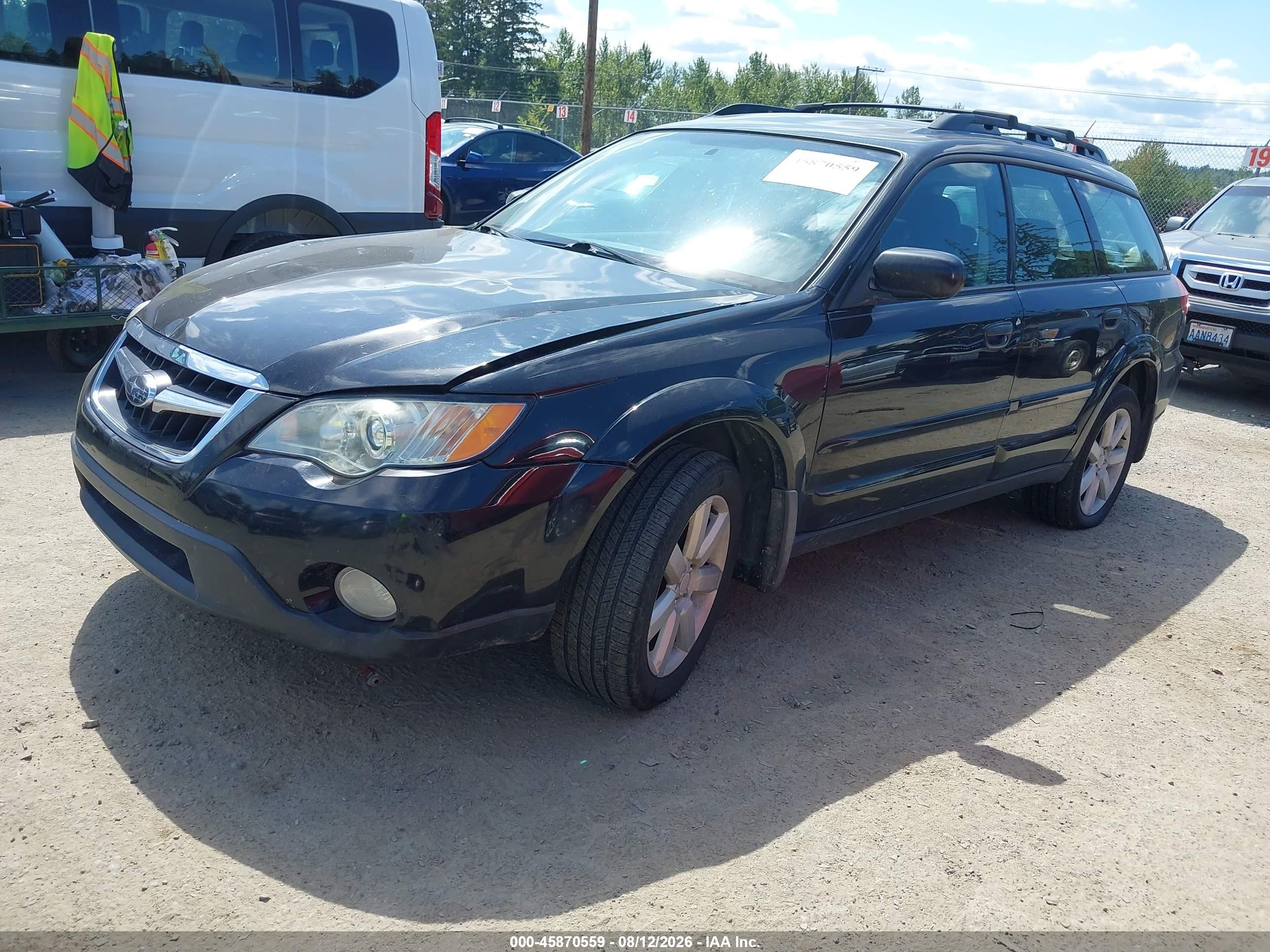 2008 Subaru Outback 2.5i/2.5i L.l. Bean Edition Black vin: 4S4BP61C487321893