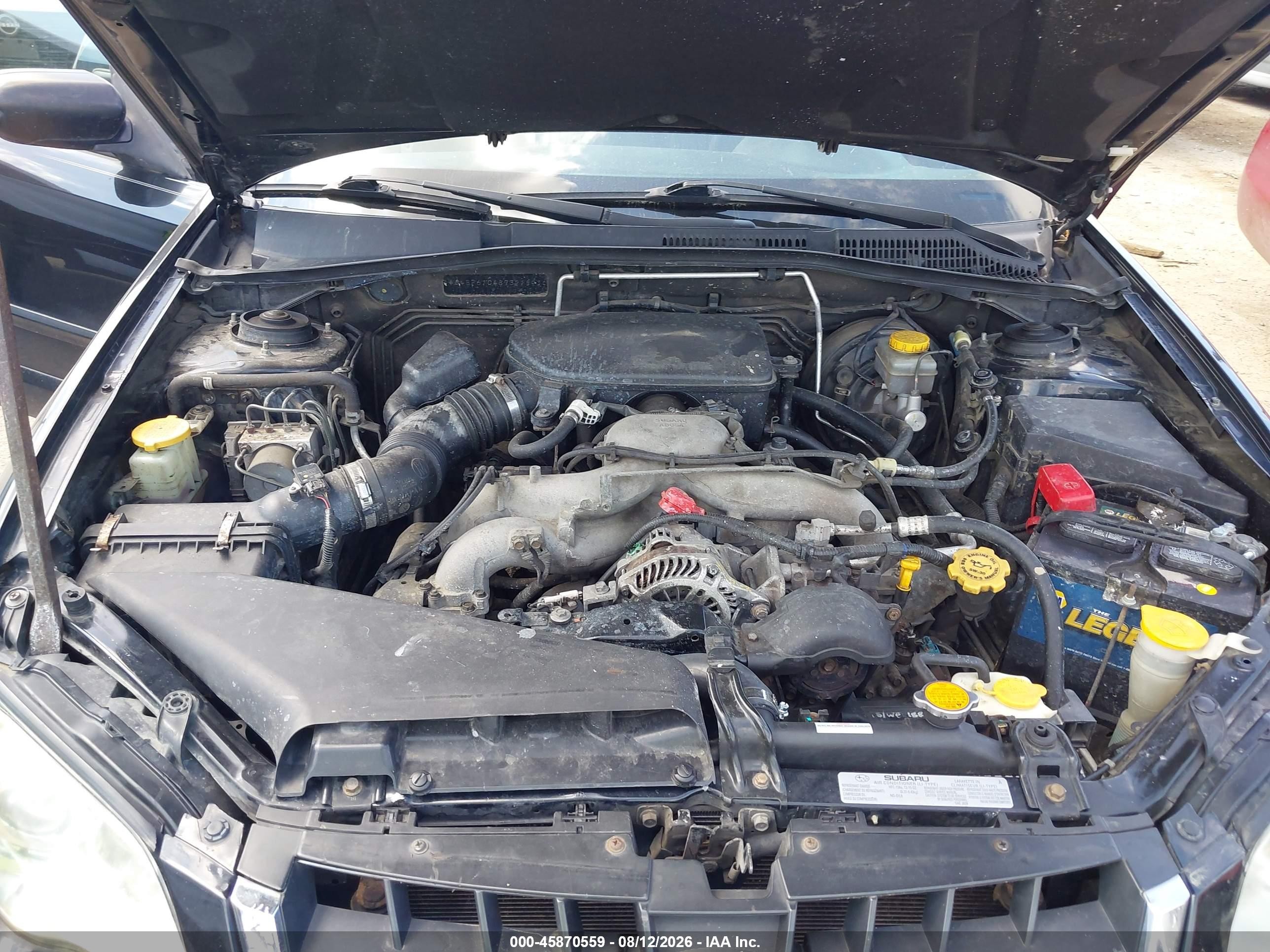 2008 Subaru Outback 2.5i/2.5i L.l. Bean Edition Black vin: 4S4BP61C487321893