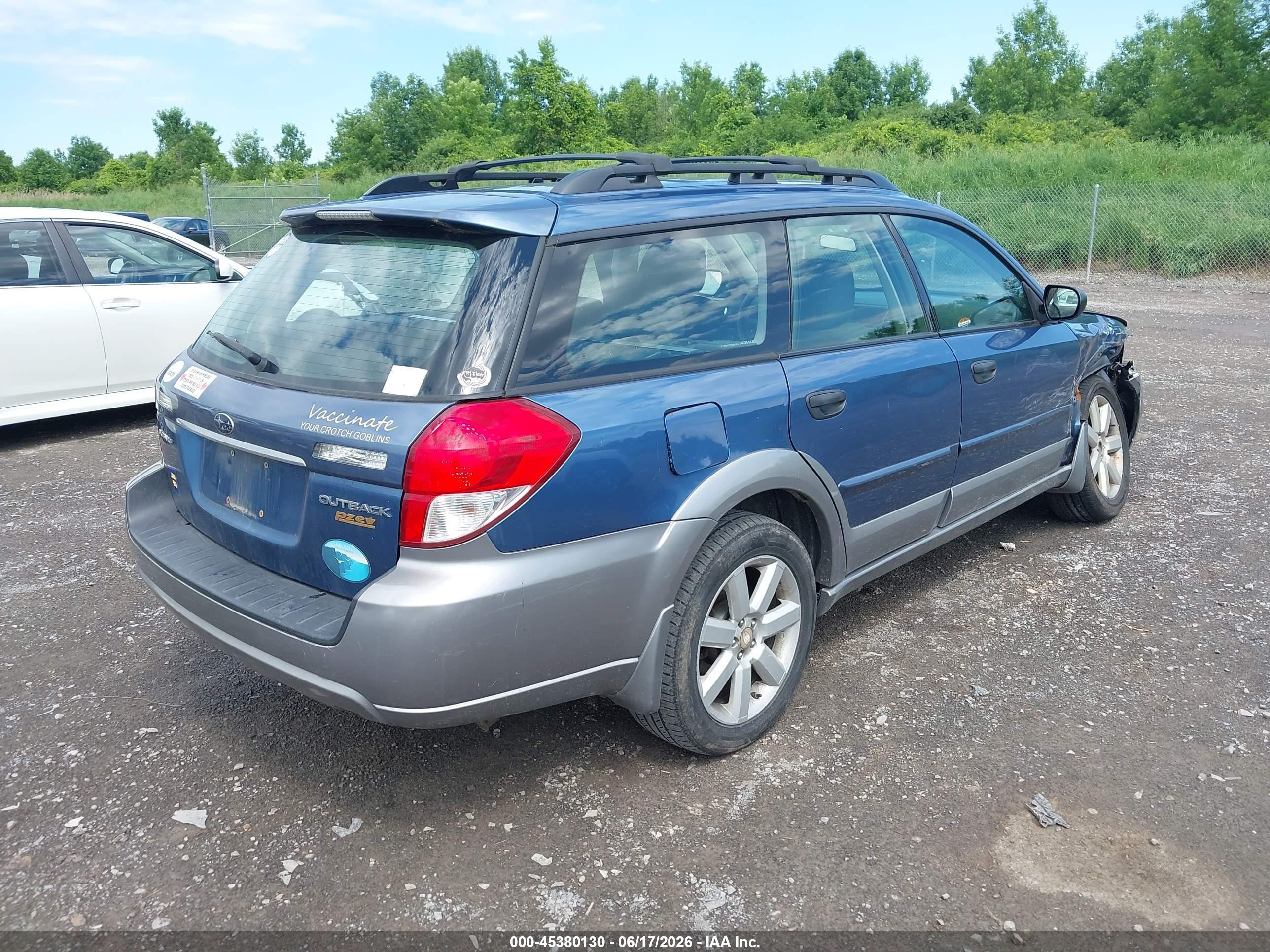 2008 Subaru Outback 2.5i/2.5i L.l. Bean Edition Blue vin: 4S4BP61C487365988