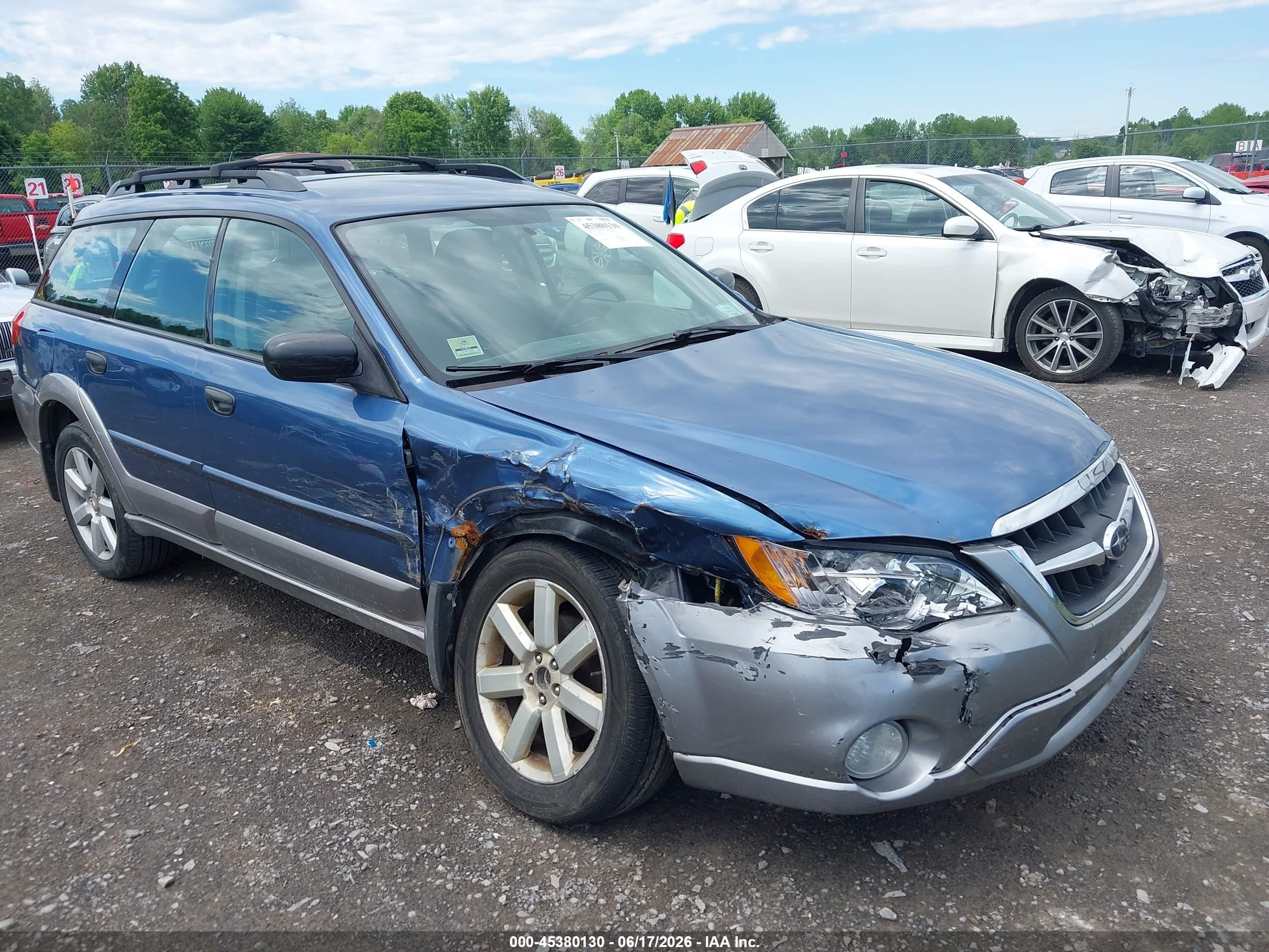2008 Subaru Outback 2.5i/2.5i L.l. Bean Edition Blue vin: 4S4BP61C487365988