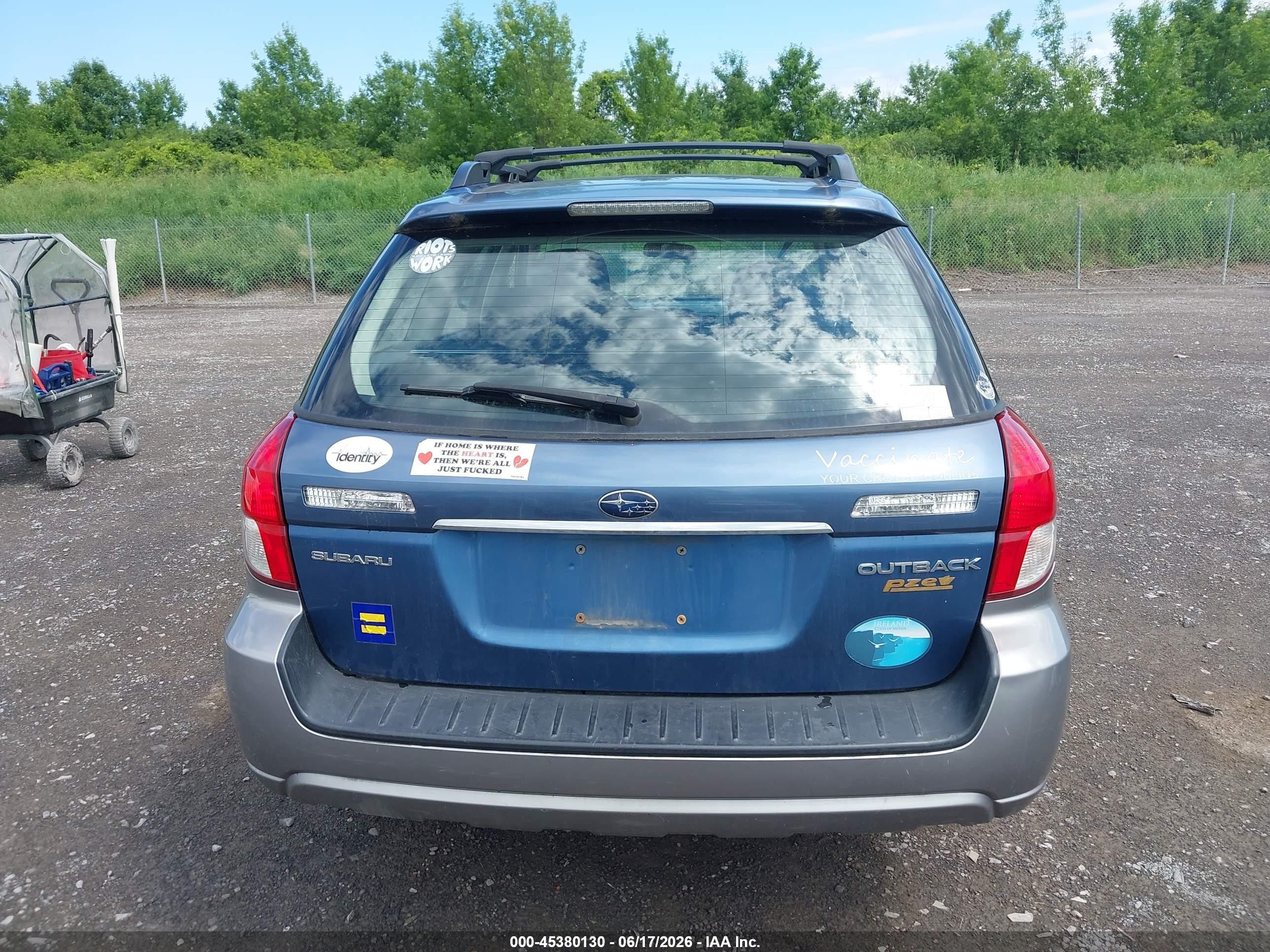 2008 Subaru Outback 2.5i/2.5i L.l. Bean Edition Blue vin: 4S4BP61C487365988