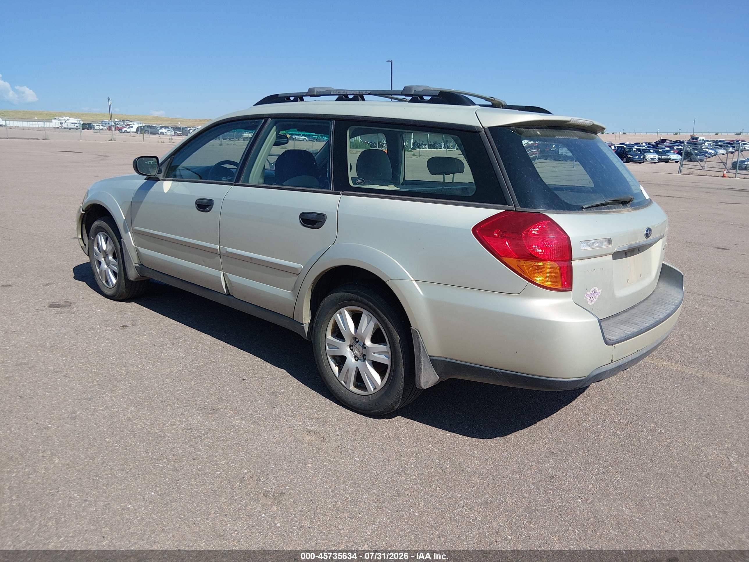 2005 Subaru Outback 2.5i Champagne vin: 4S4BP61C556313402