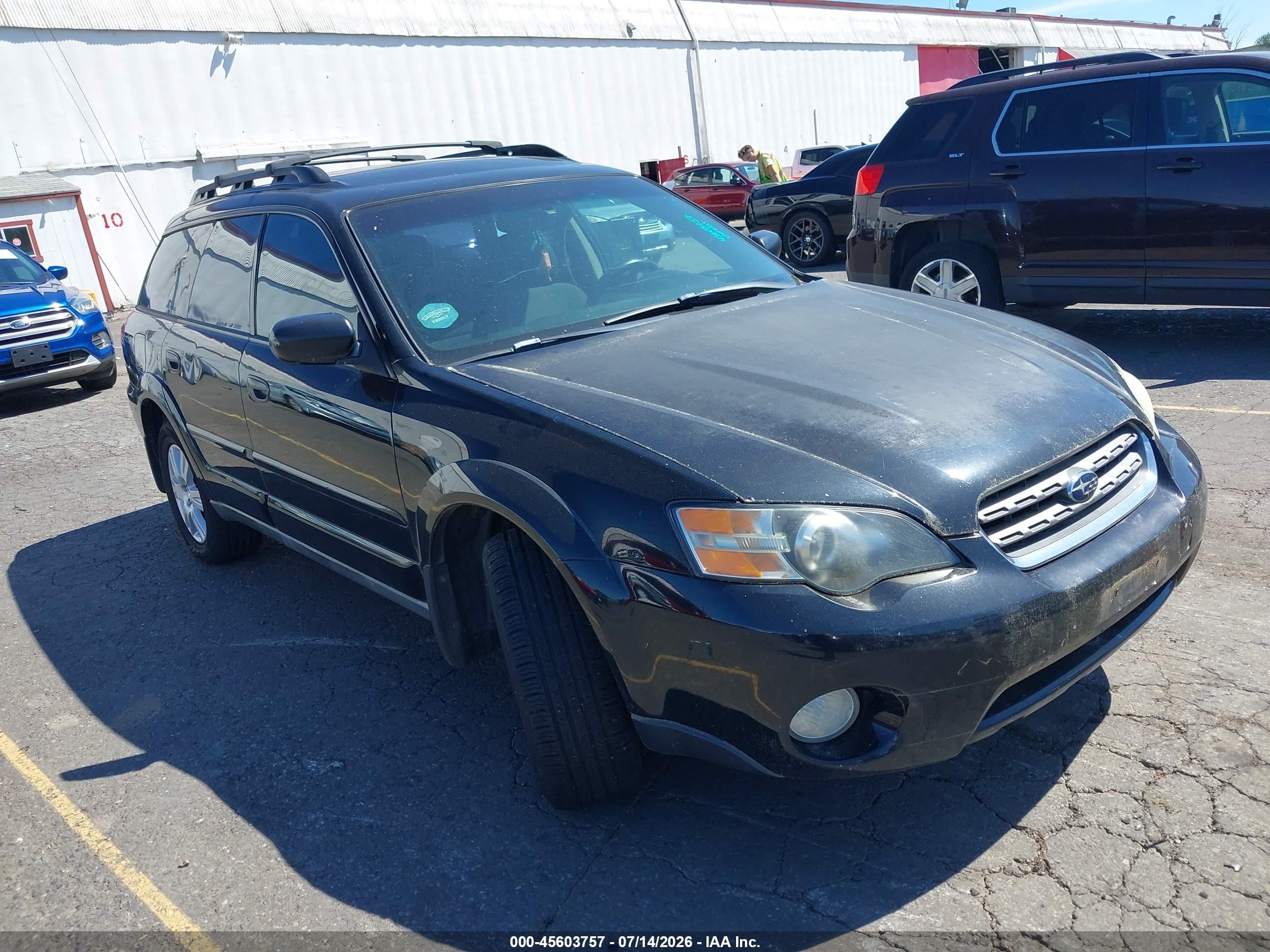 2005 Subaru Outback 2.5i Black vin: 4S4BP61C557300496