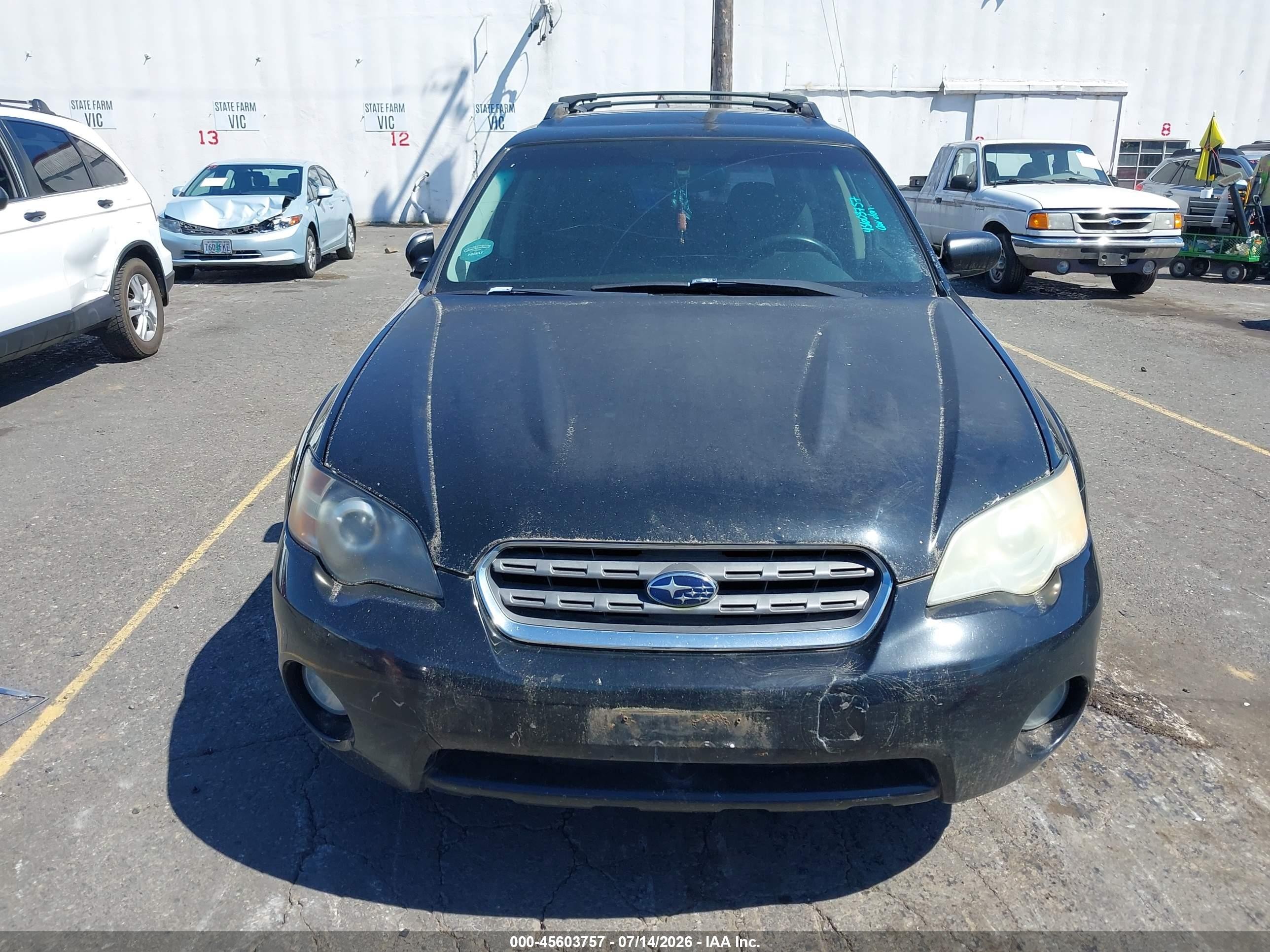 2005 Subaru Outback 2.5i Black vin: 4S4BP61C557300496