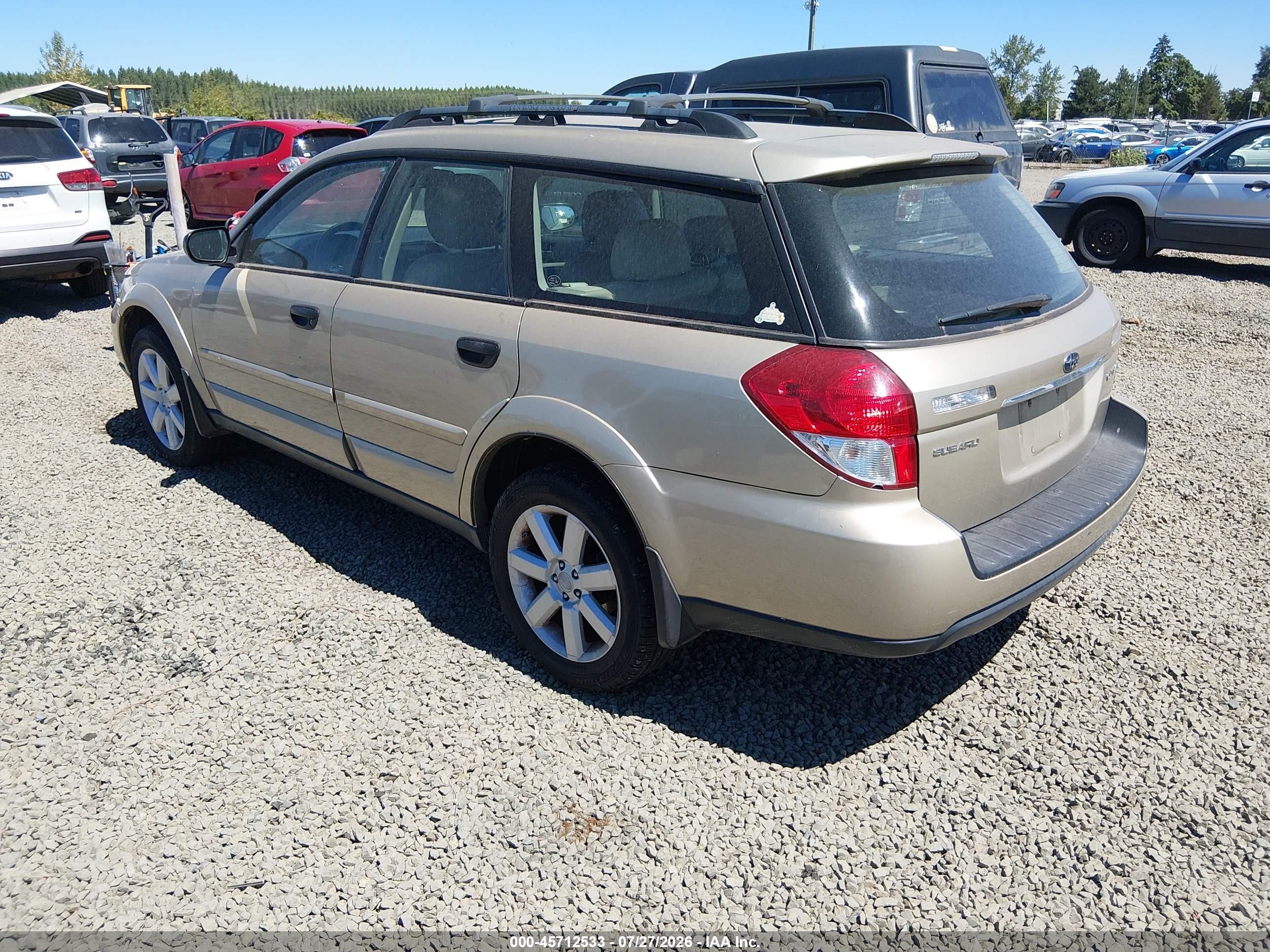 2008 Subaru Outback 2.5i/2.5i L.l. Bean Edition Tan vin: 4S4BP61C587301099