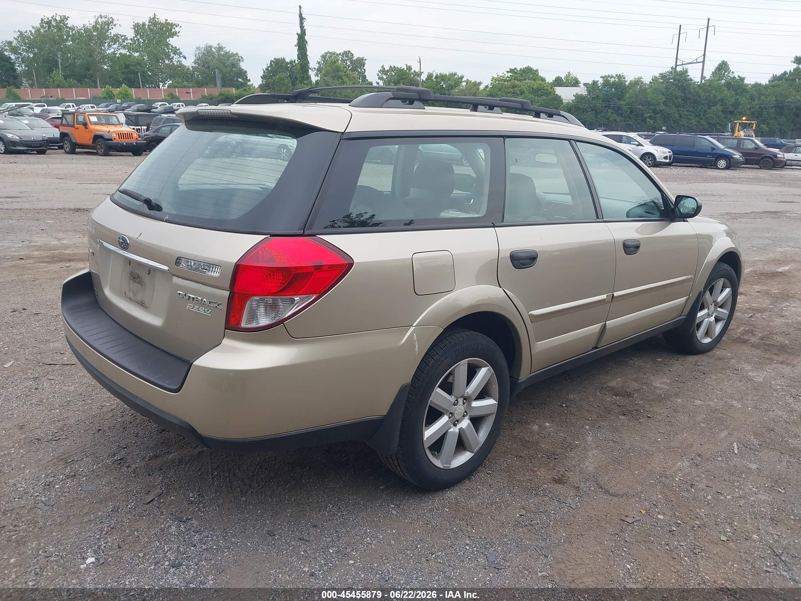 2008 Subaru Outback (natl) I/ll Bean W/nav/ll Bean W/nav/vdc Gold vin: 4S4BP61C587362551