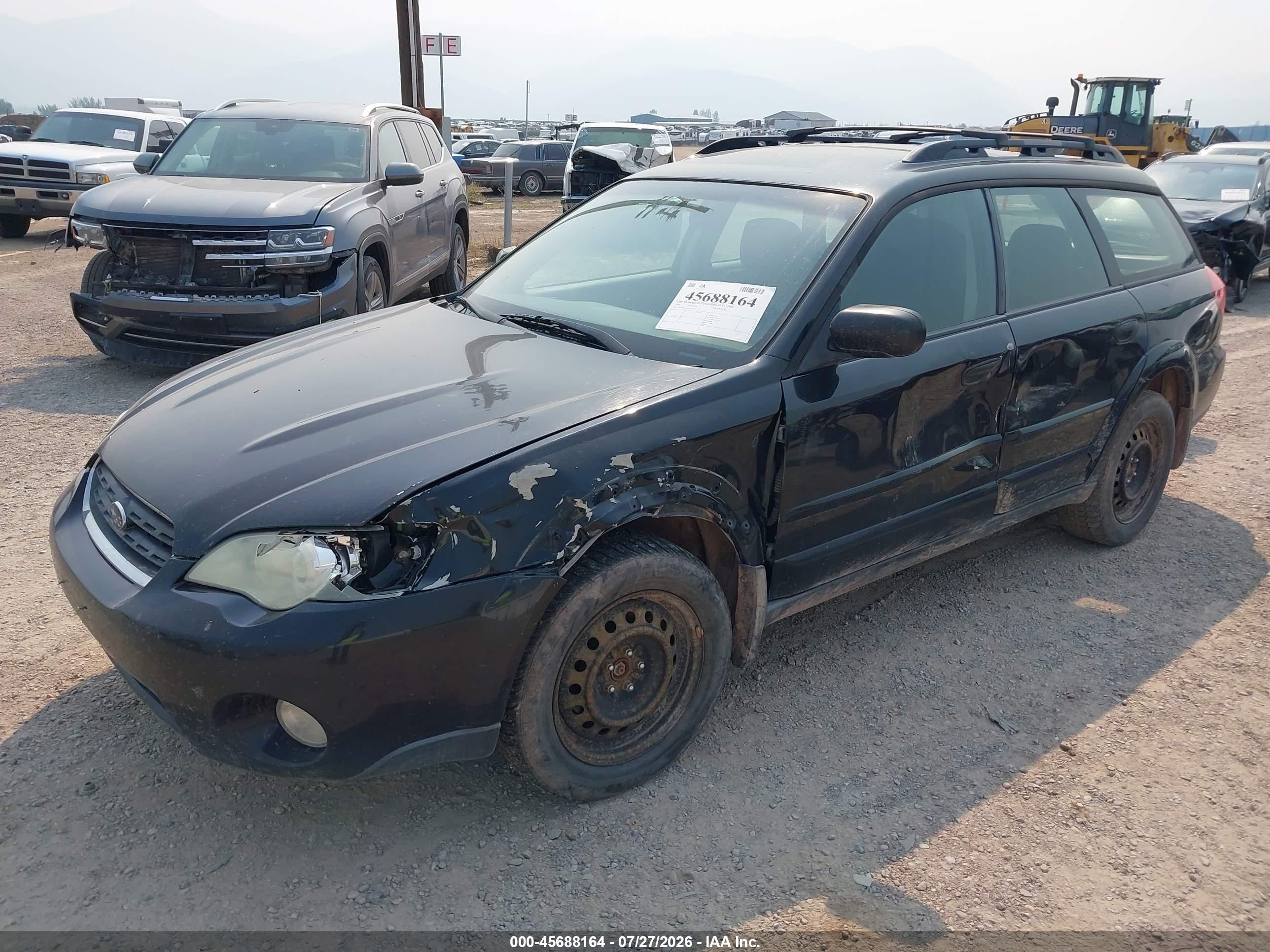 2006 Subaru Outback 2.5i Black vin: 4S4BP61C667357582