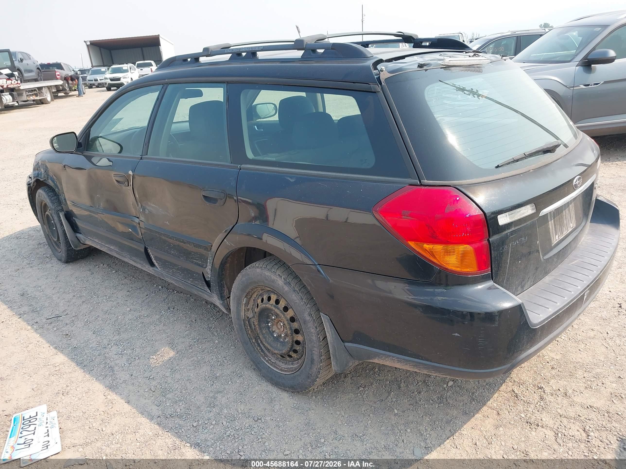2006 Subaru Outback 2.5i Black vin: 4S4BP61C667357582