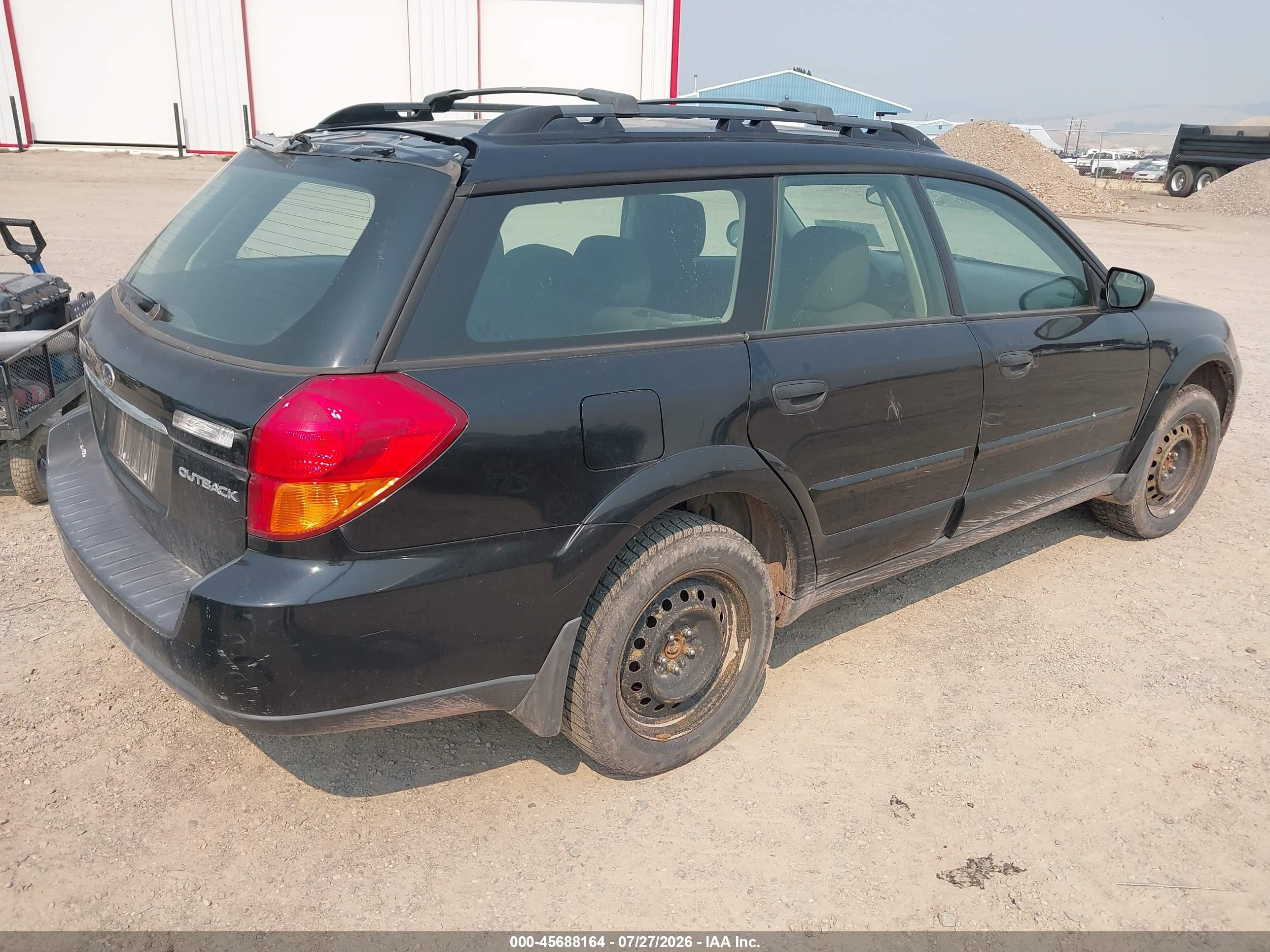 2006 Subaru Outback 2.5i Black vin: 4S4BP61C667357582